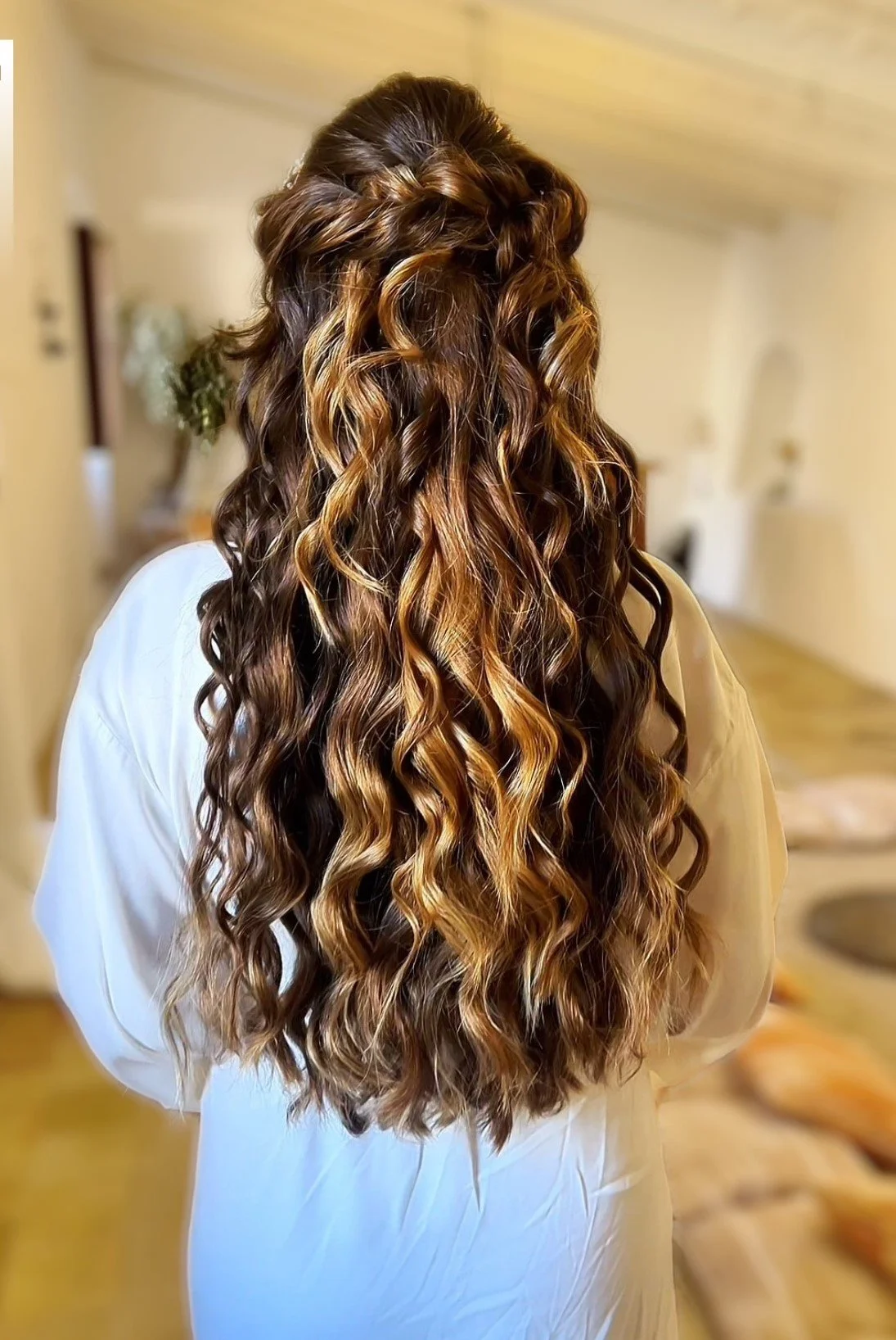 cabello suelto ondas novia