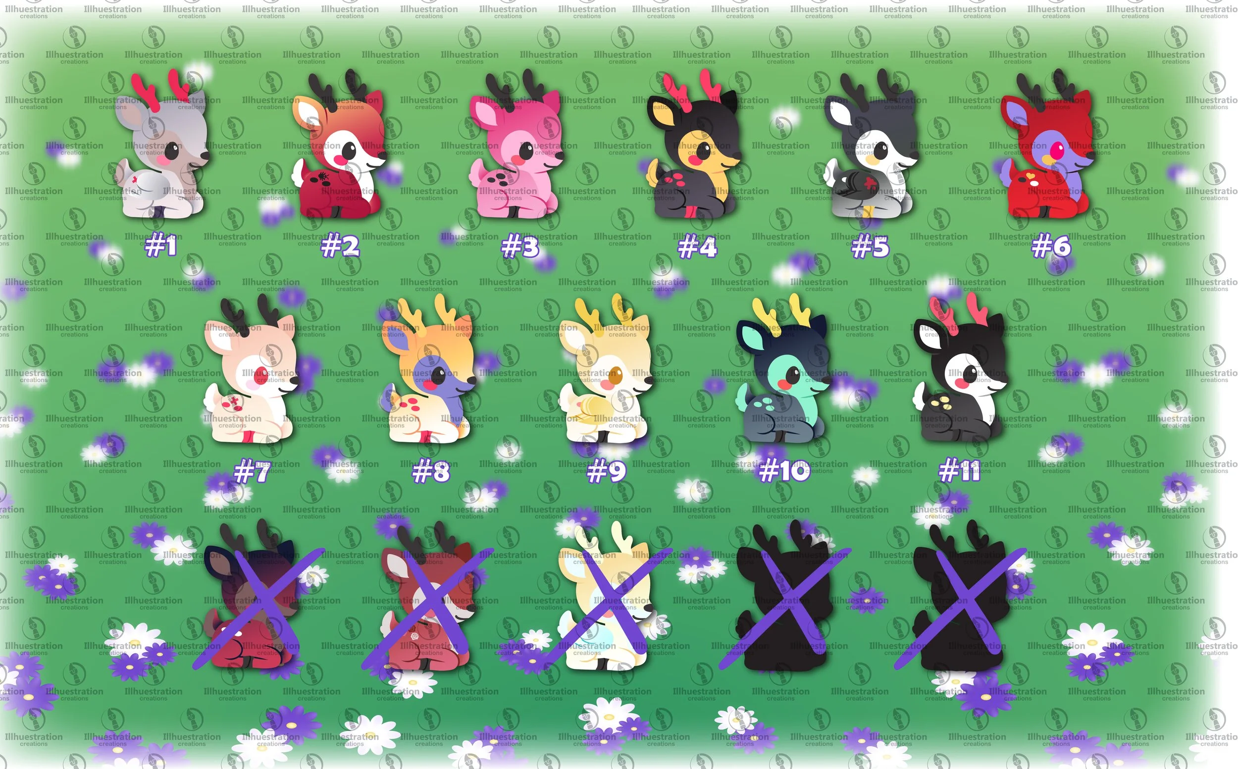 Chibi Deer Pins: You Choose! - #2 - PREDORDER
