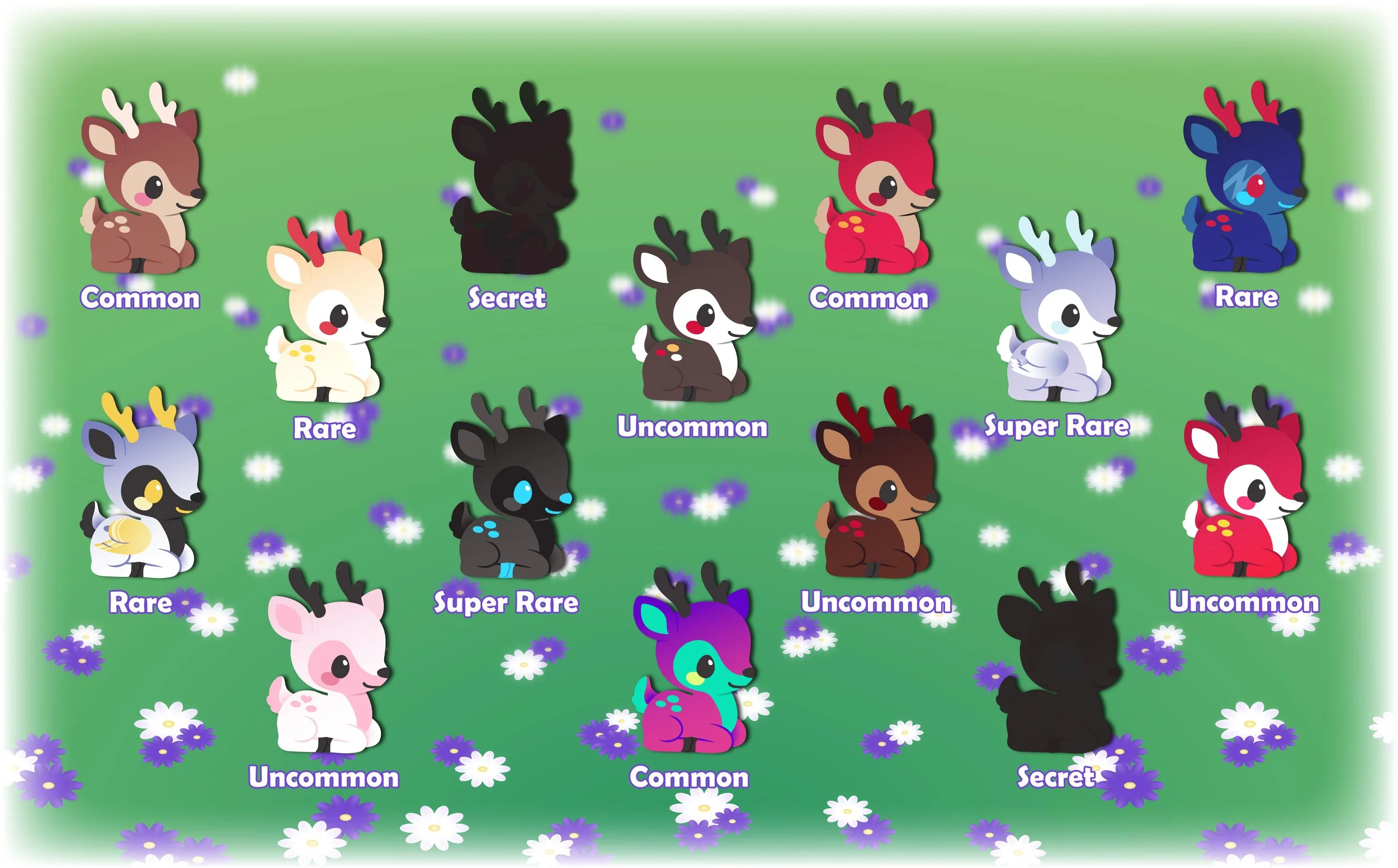 Chibi Deer Pins: The Herd! - PREORDER