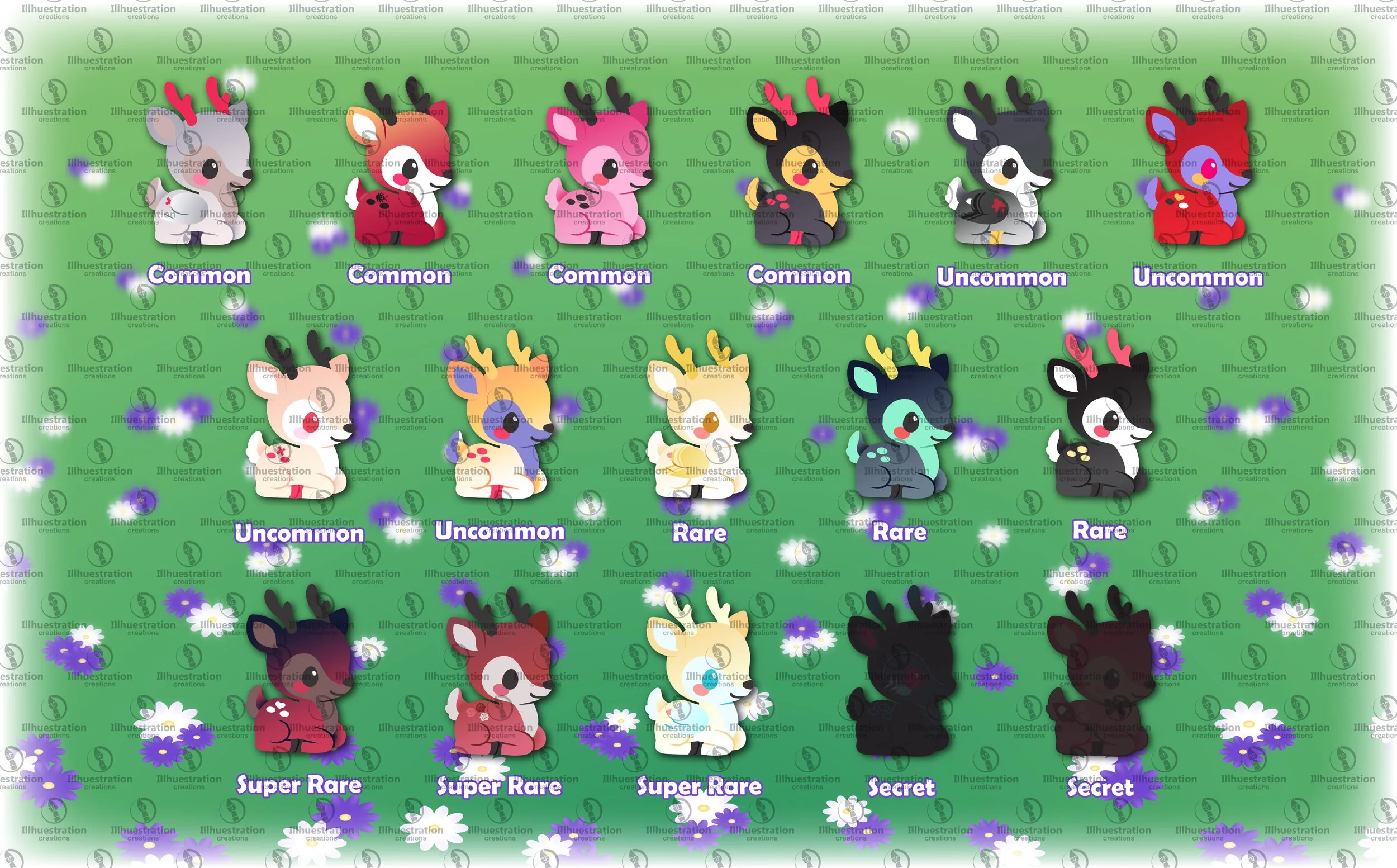 Chibi Deer Pins: The Herd! - #2 - PREORDER