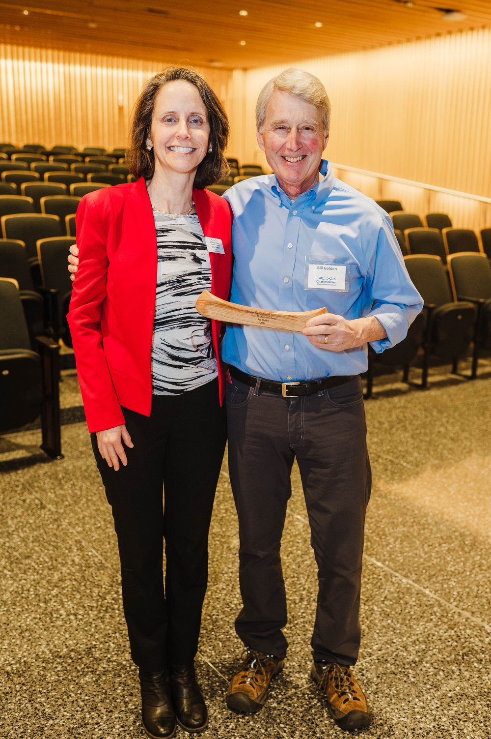 Executive Director Emily Norton with Annual Meeting awardee Bill Golden