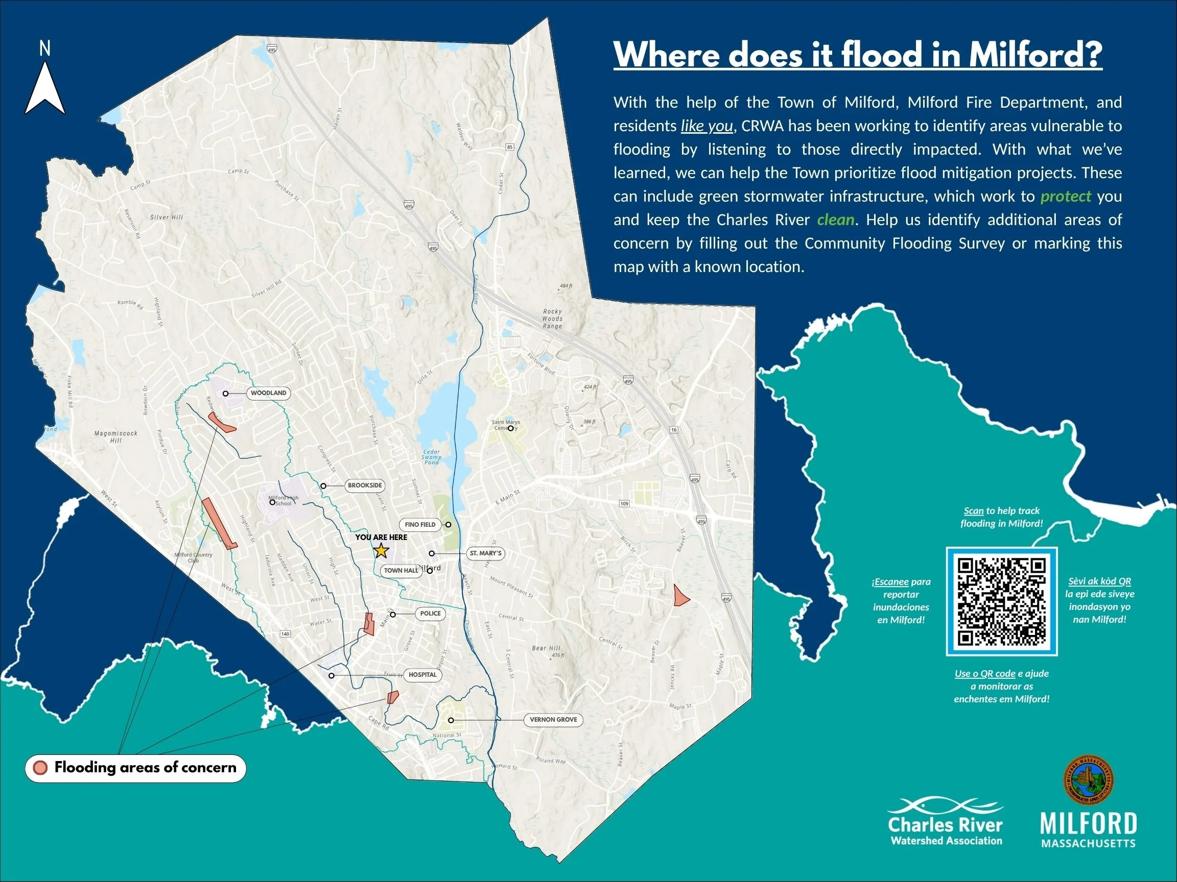 Where have you seen flooding in Milford?