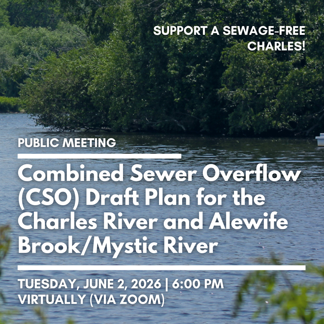 Public Meeting: Combined Sewer Overflow (CSO) Draft Plan for the Charles River and Alewife Brook/Mystic River