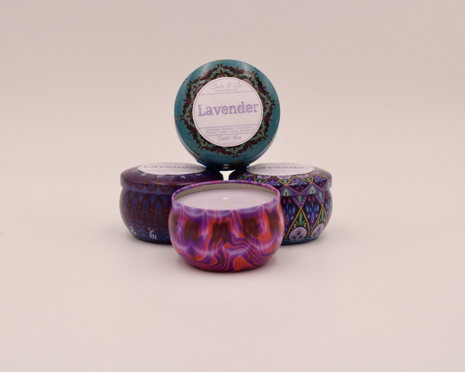 Lavender small candle catsnco.jpeg