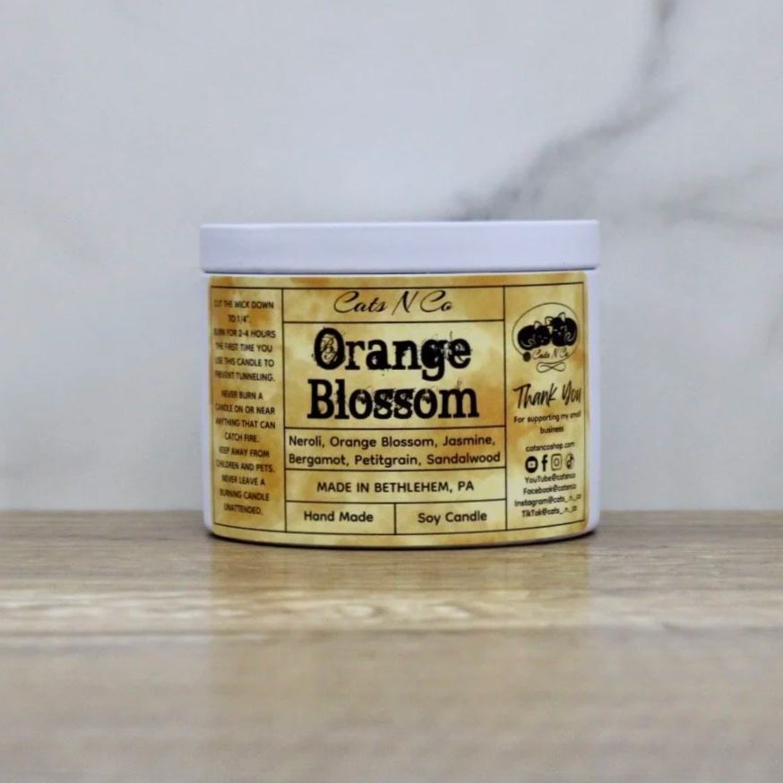Orange Blossom Scented Medium Candle