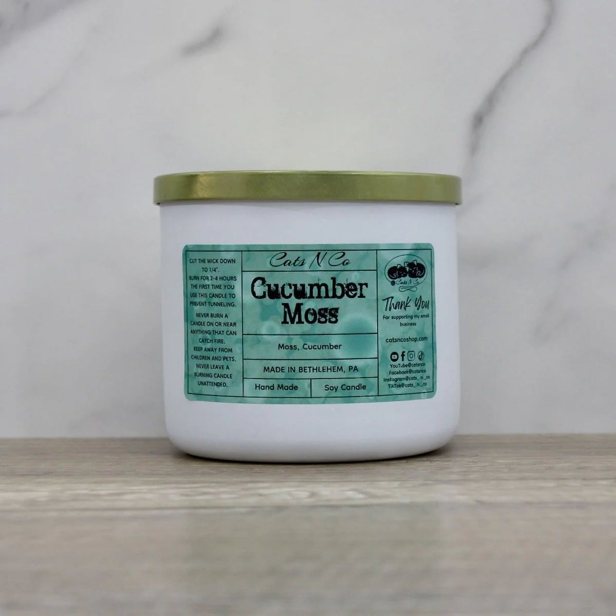 Cucumber Moss Scented Large Candle