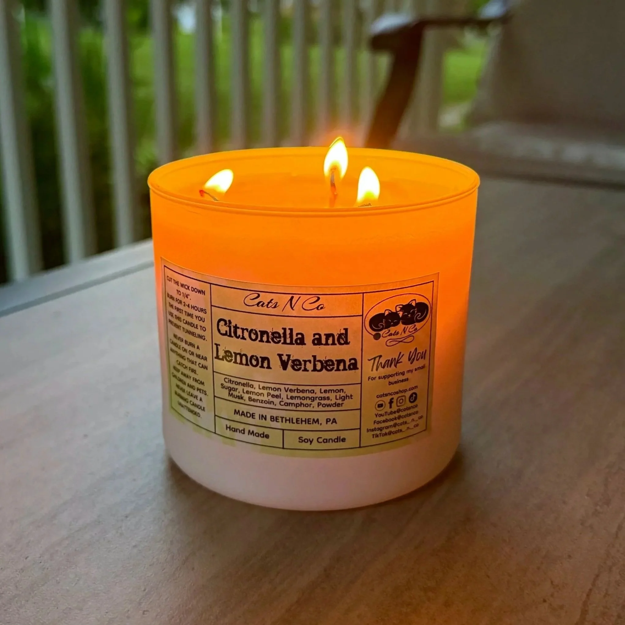 Citronella and Lemon Verbena Candle