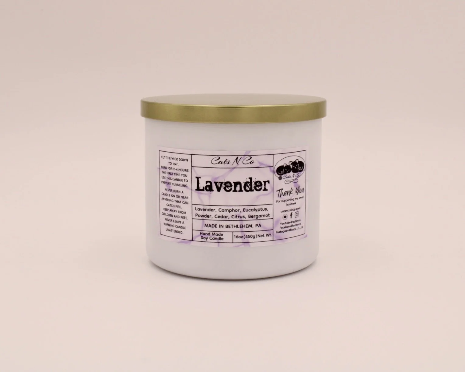 lavender large candle catsnco.JPG