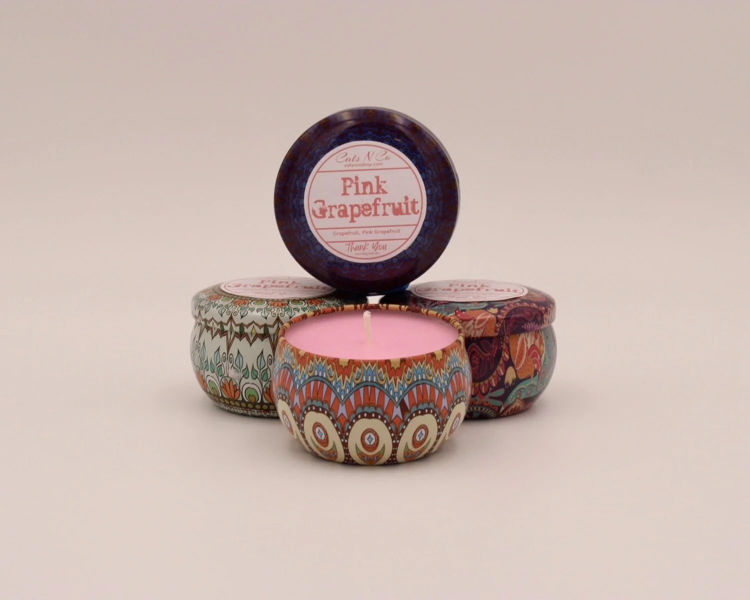 pink grapefruit small candles