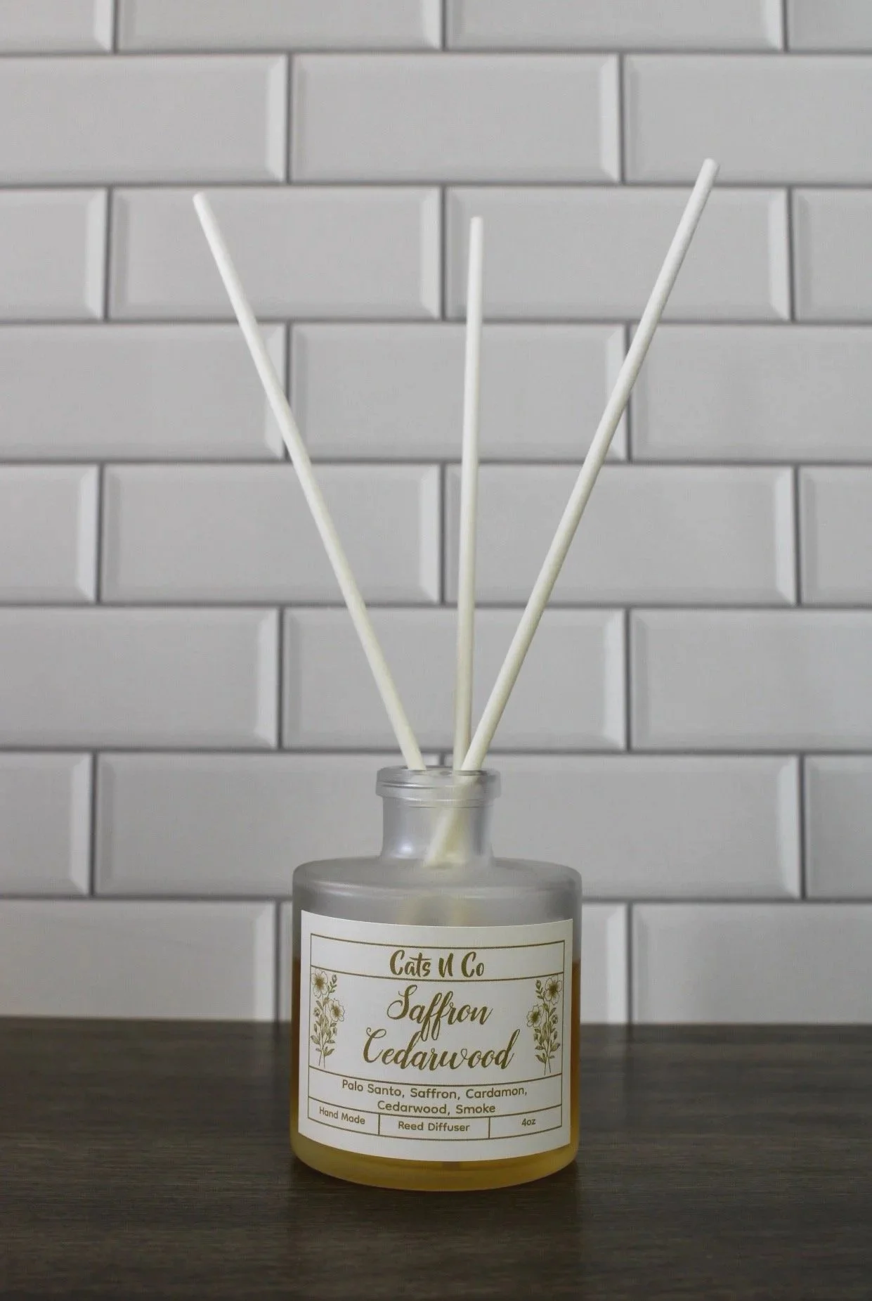 Saffron Cedarwood scented reed diffuser