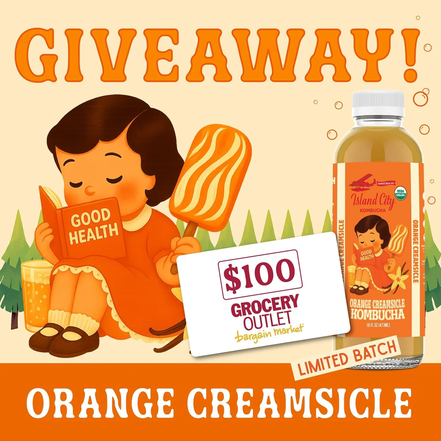 🍦🍊 Ending summer on the sweetest note&hellip; meet our Limited Batch Orange Creamsicle flavor !! 

Creamy, dreamy, and straight out of childhood nostalgia &amp; landing in ALL of California (283 stores) &amp; Washington @grocery_outlet stores (76 s