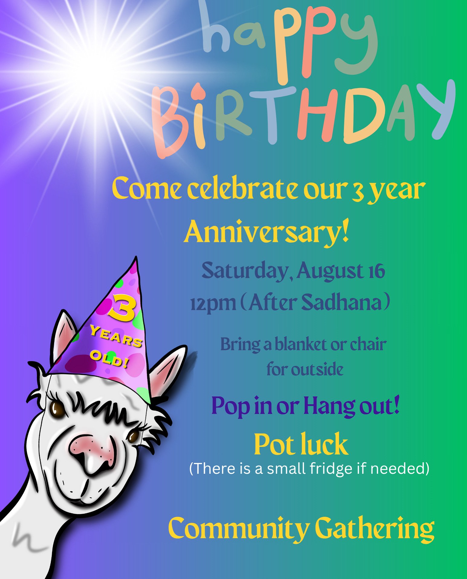 LLAMASTE 3 YEAR ANNIVERSARY