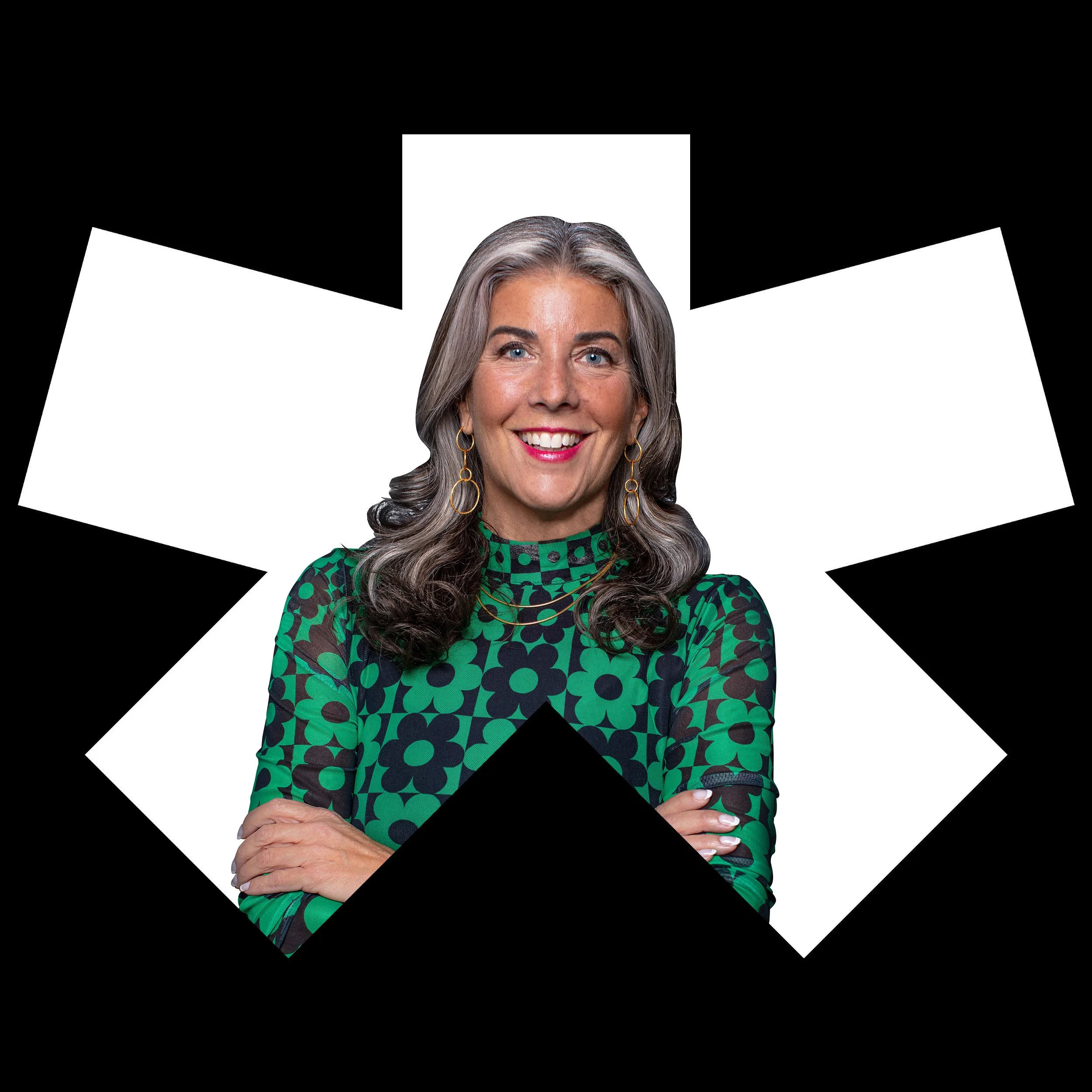 Full body portrait of chief executive officer, Kristen Cavallo