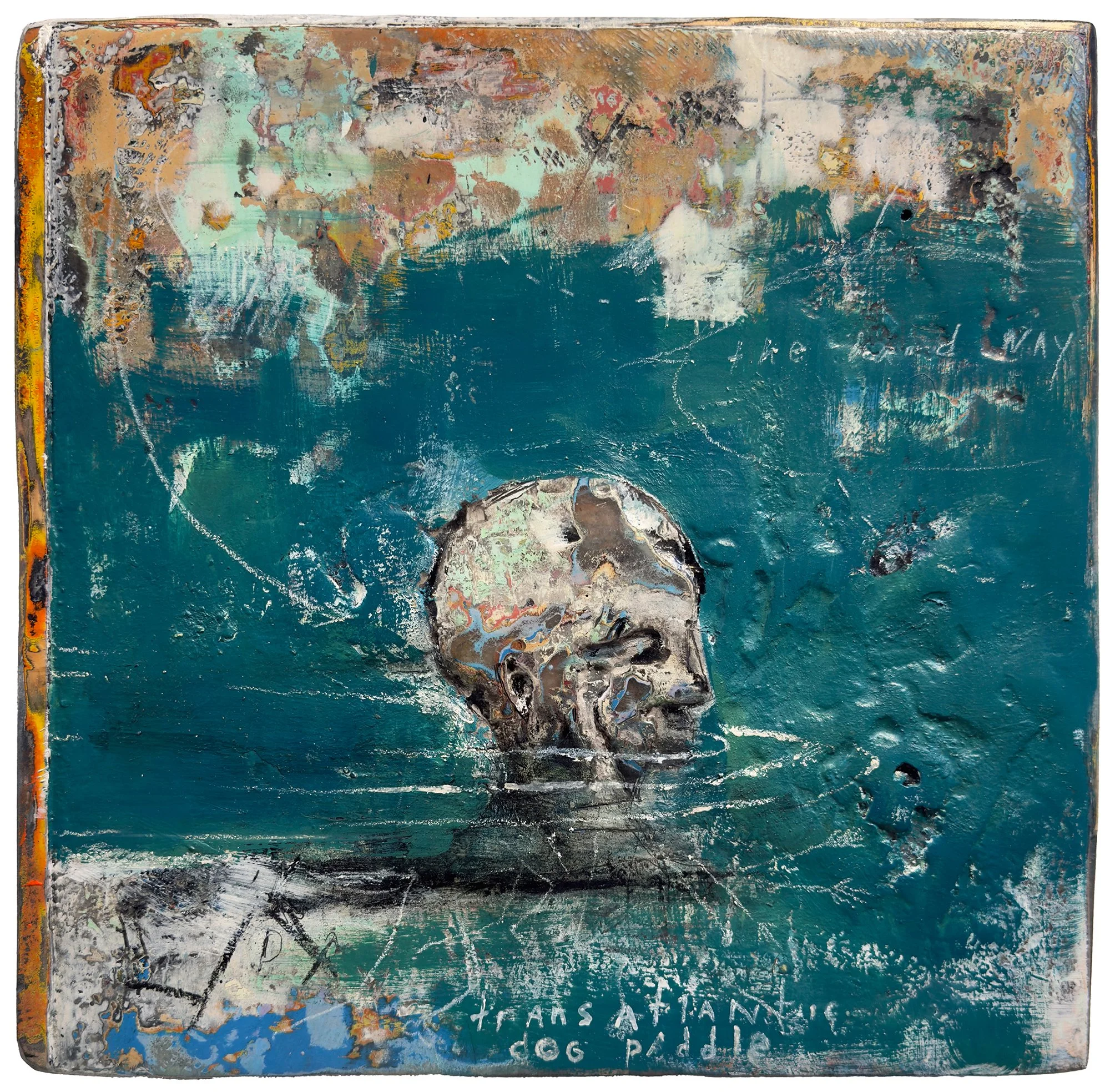 "Transatlantic Dog Paddle" - 14"X14"