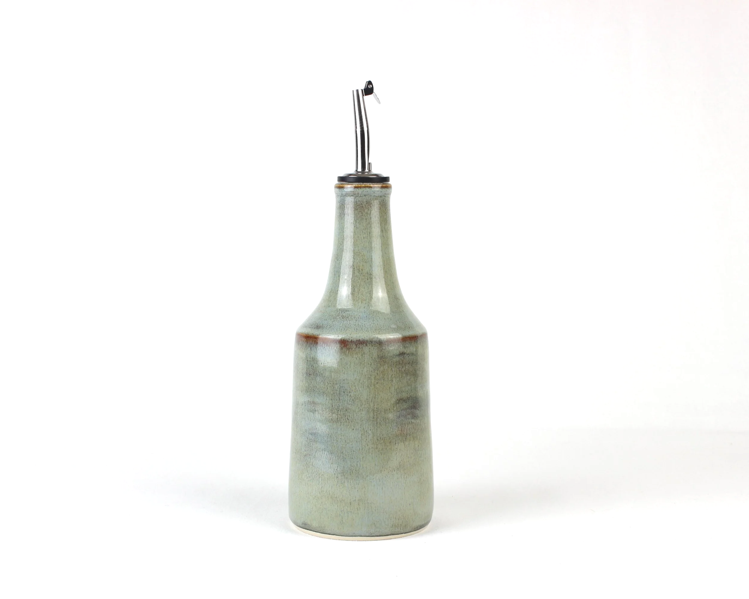 Iron and Turquoise Olive Oil Bottle