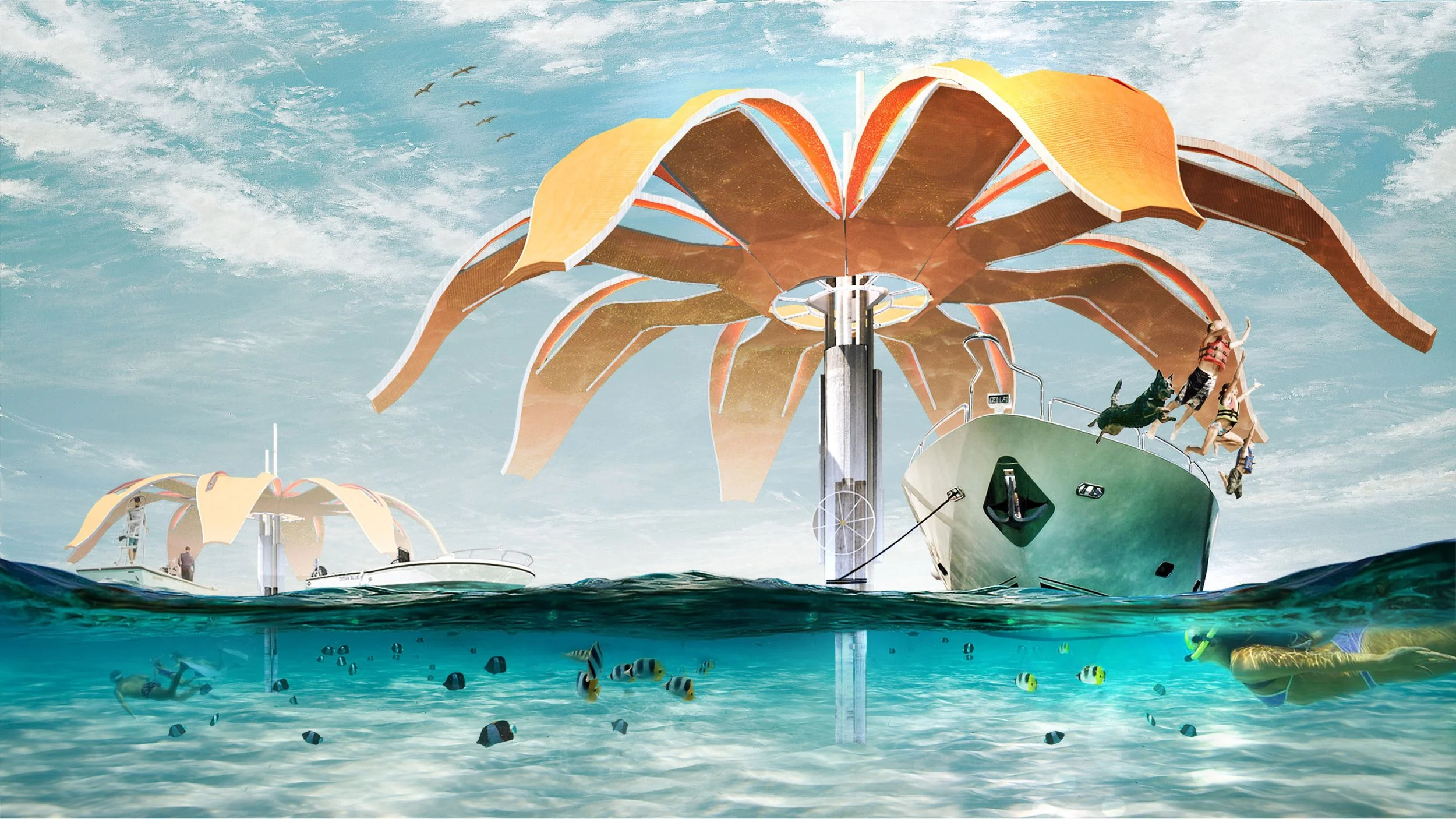 The Sea Apple project in the Tropics, a visionary eco-friendly resort design by PS Design Workshop, emphasizing sustainable architecture and seamless integration with the natural tropical landscape.