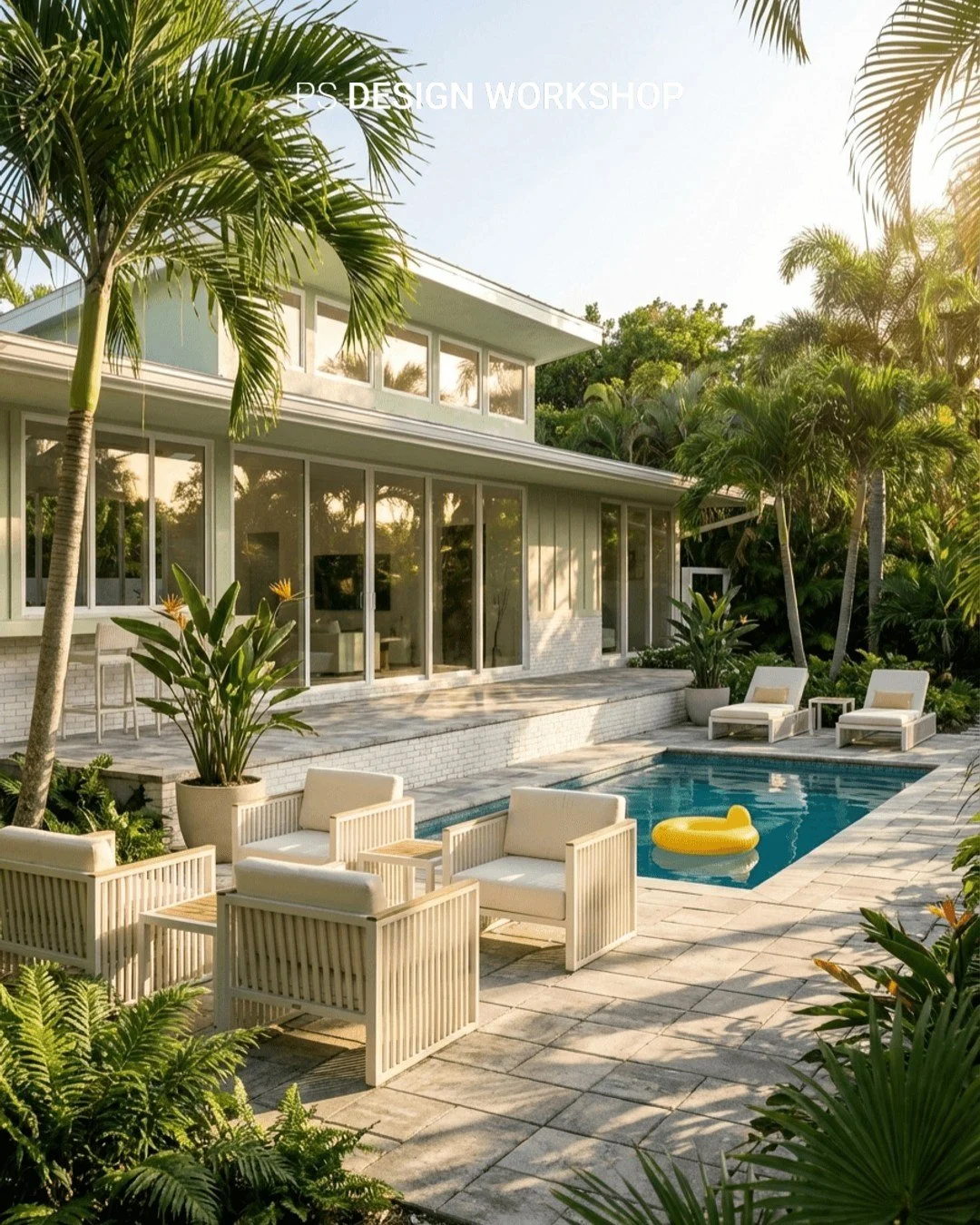 Sabal Nook Residence

The property&rsquo;s unique location between two streets, one to the west and one to the east, inspired a driveway that runs the length of the lot, connecting both sides. Beyond its functional role, this feature doubles as a fle