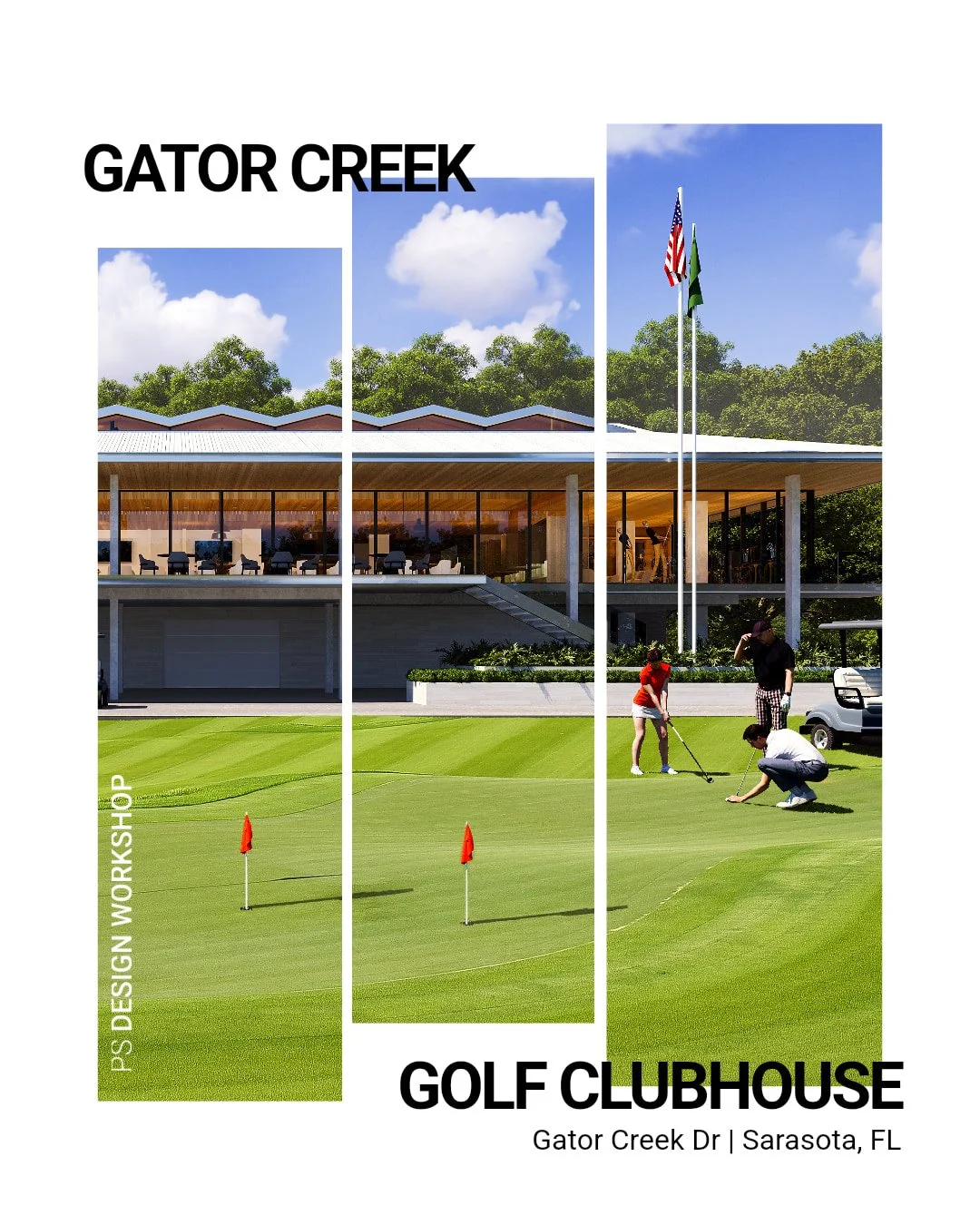2024 Project Highlight : Sarasota, Florida, renowned for its vibrant golf community, is set to witness the transformation of the Gator Creek Golf Clubhouse. This exciting architectural project brings a contemporary twist to the existing clubhouse, en