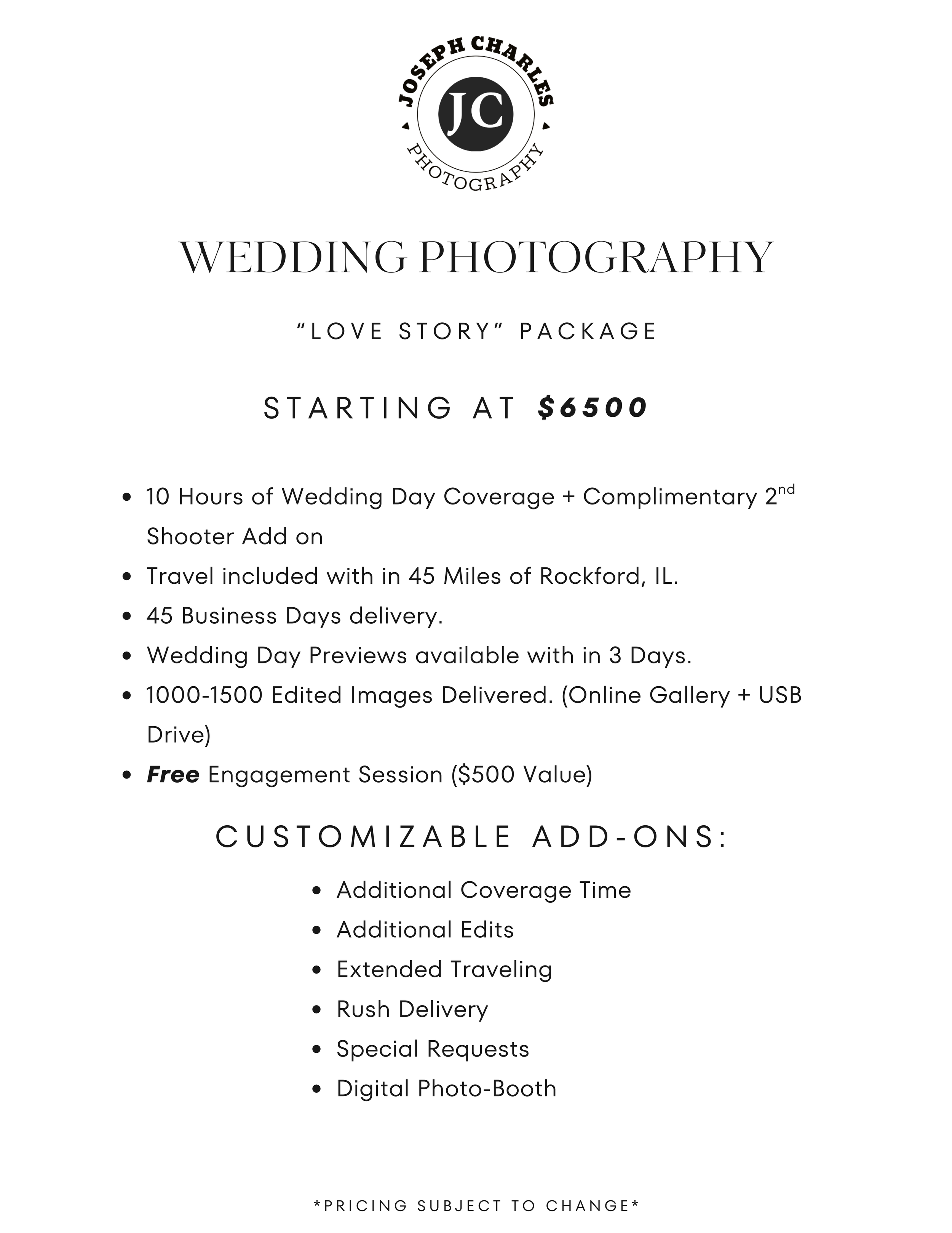 Wedding Photography Package