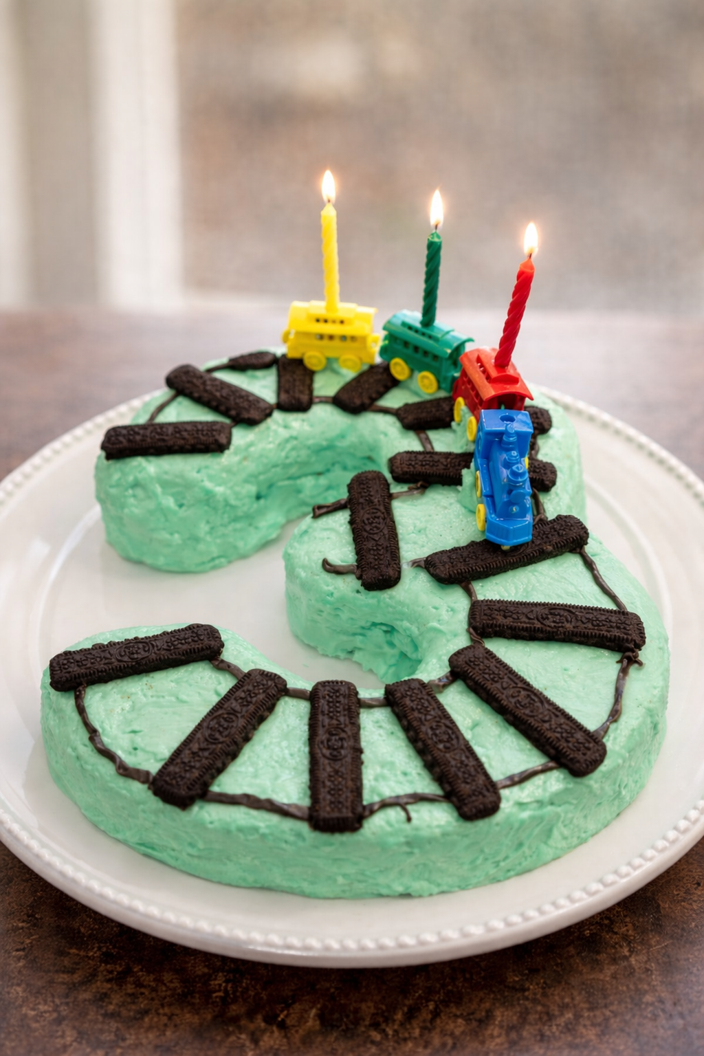 How to Ice &amp; Decorate a Train-Themed Number Cake