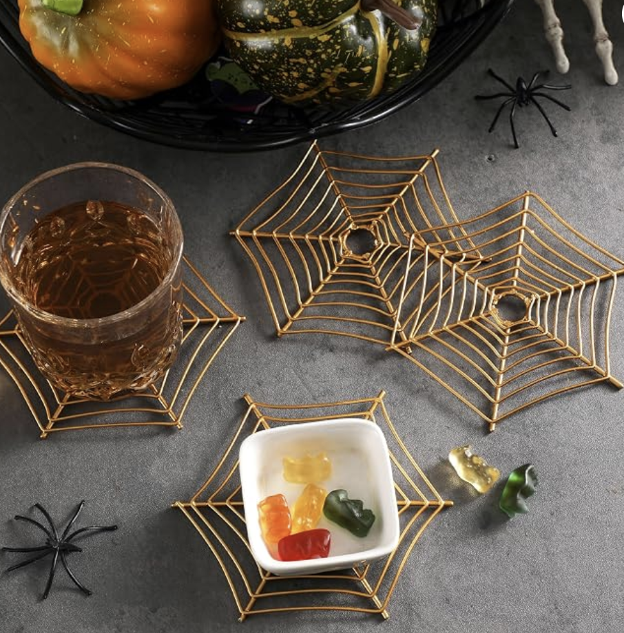 Brass Spiderweb Coasters [shop]