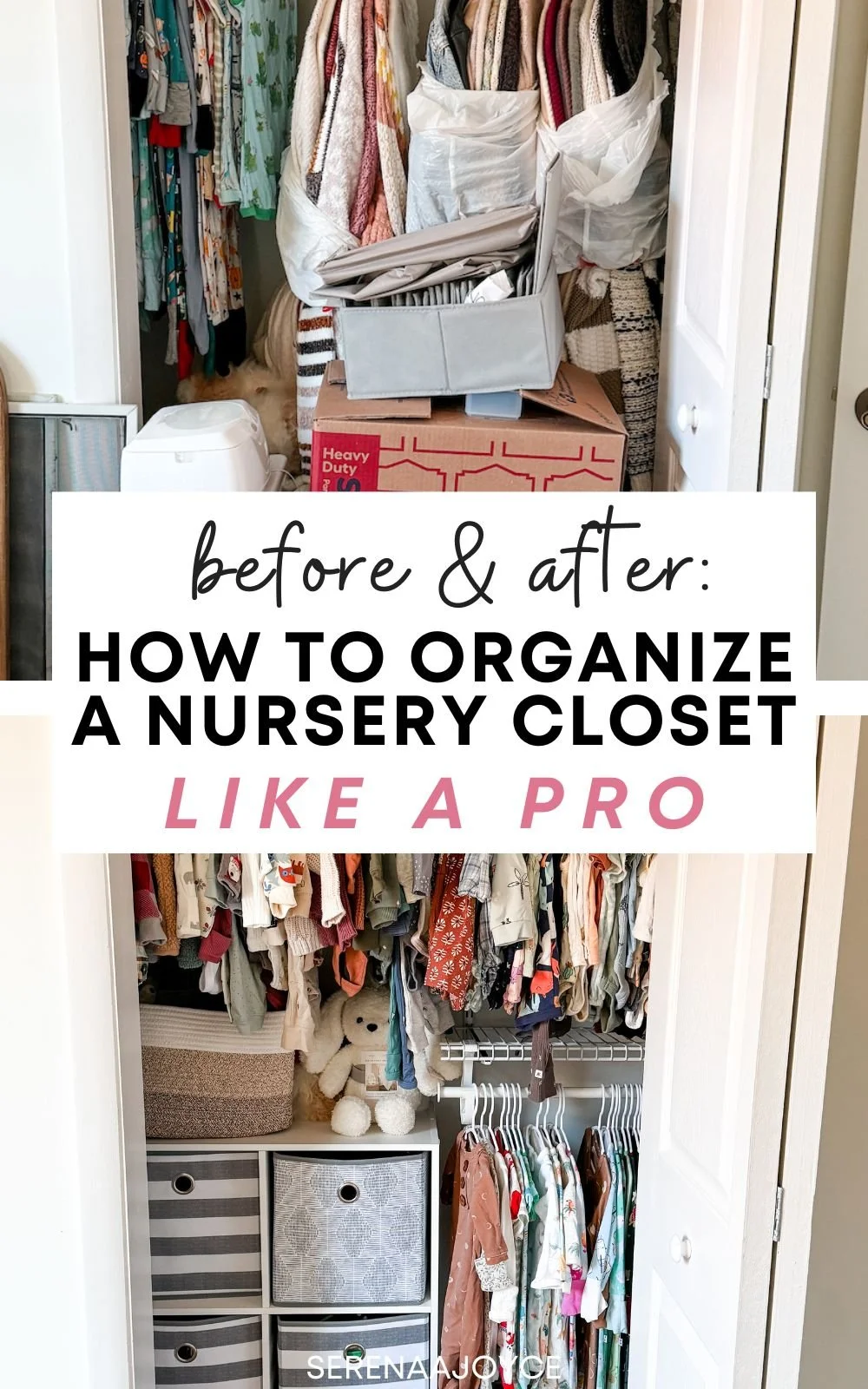 Start Organizing A Nursery Closet With These Simple Ideas — serenaajoyce