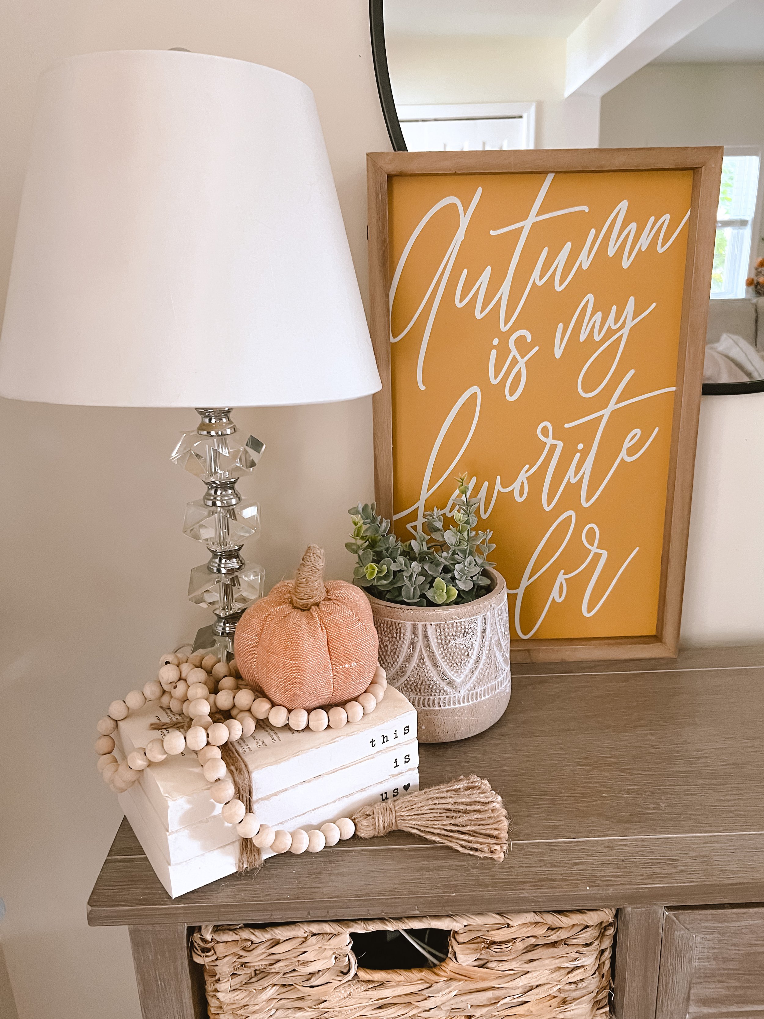 console table fall decor ideas