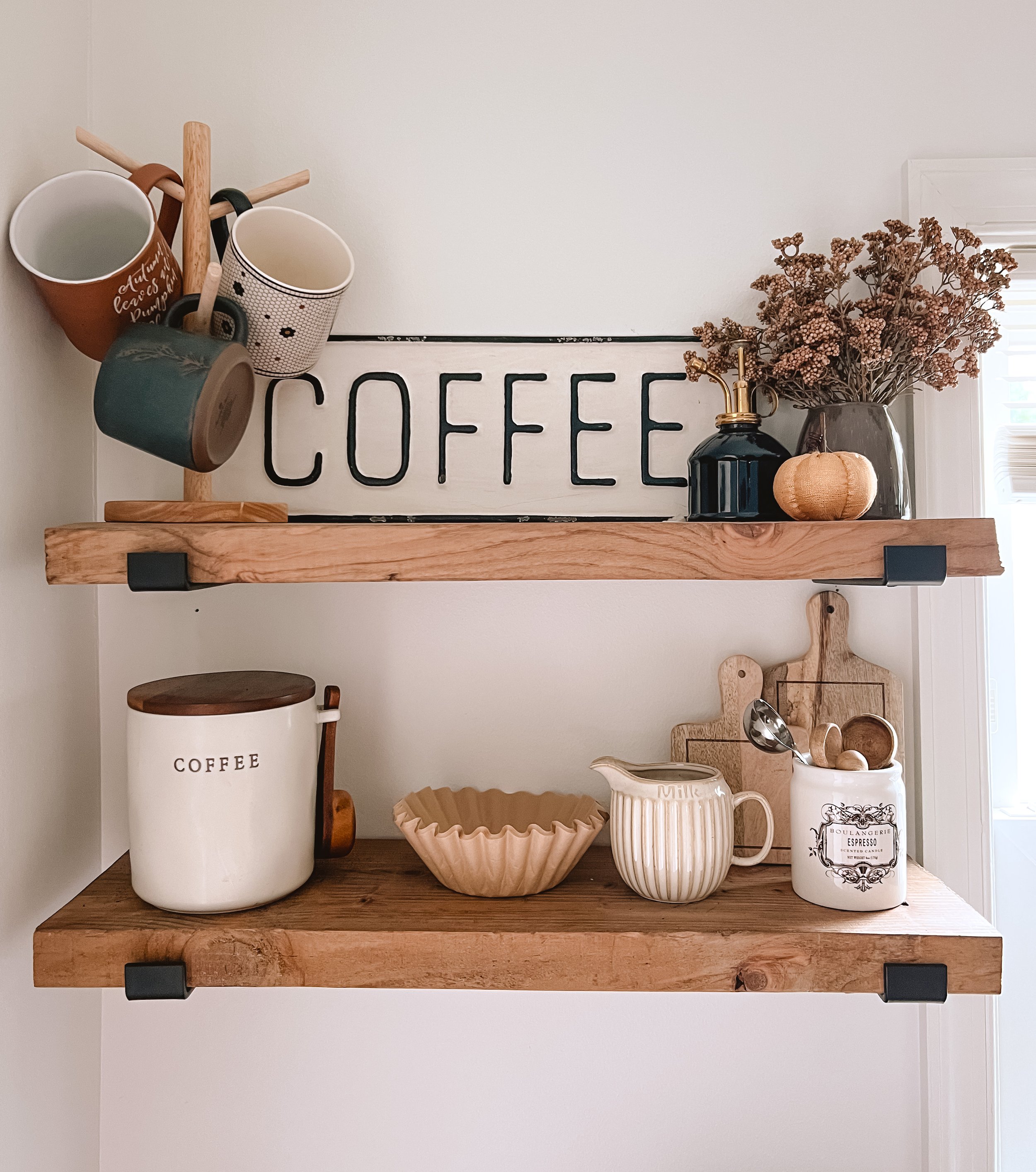 Farmhouse Coffee Bar Idea For A Small Space — serenaajoyce