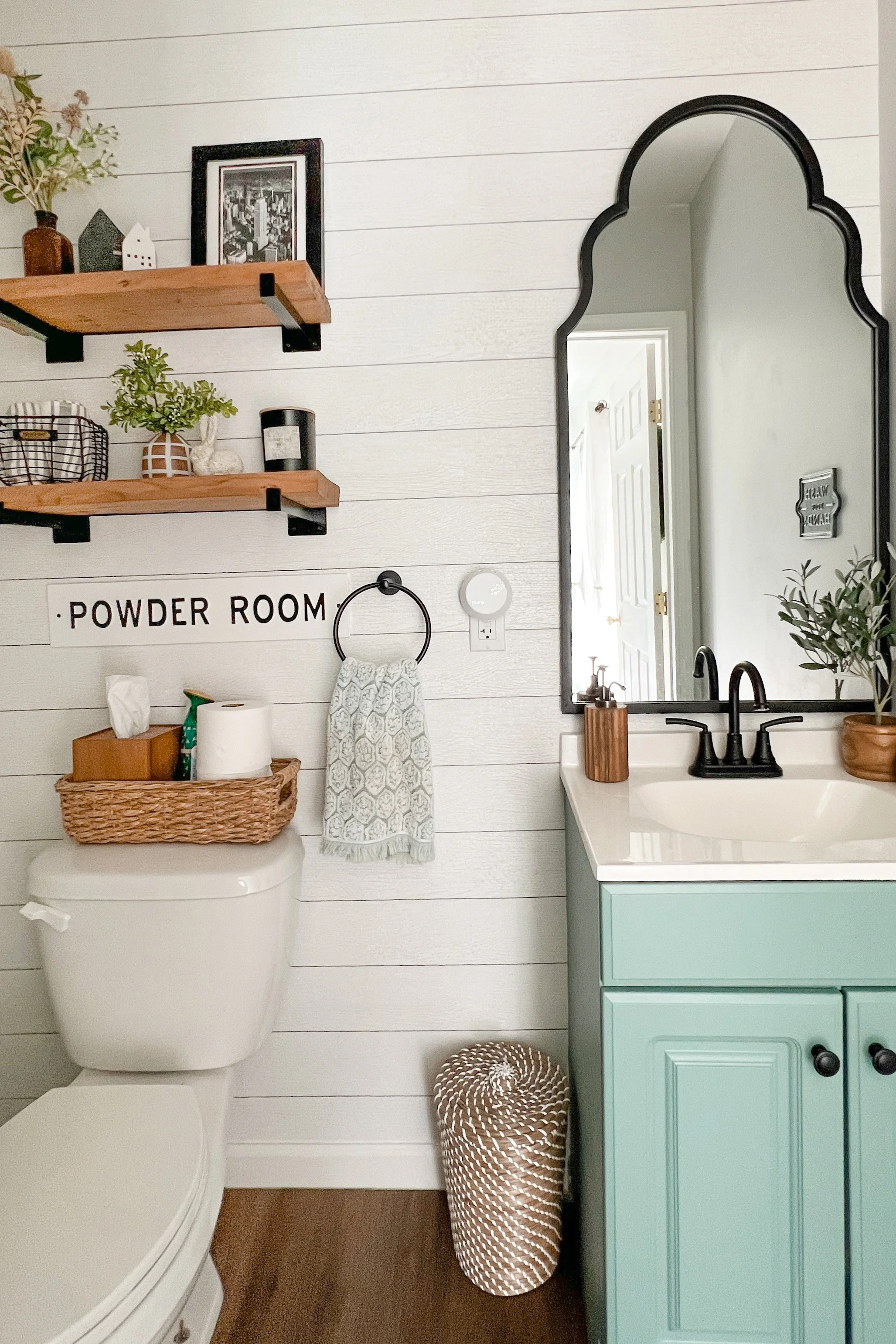 Small Bathroom Accent Wall Transformation On A Budget! — serenaajoyce