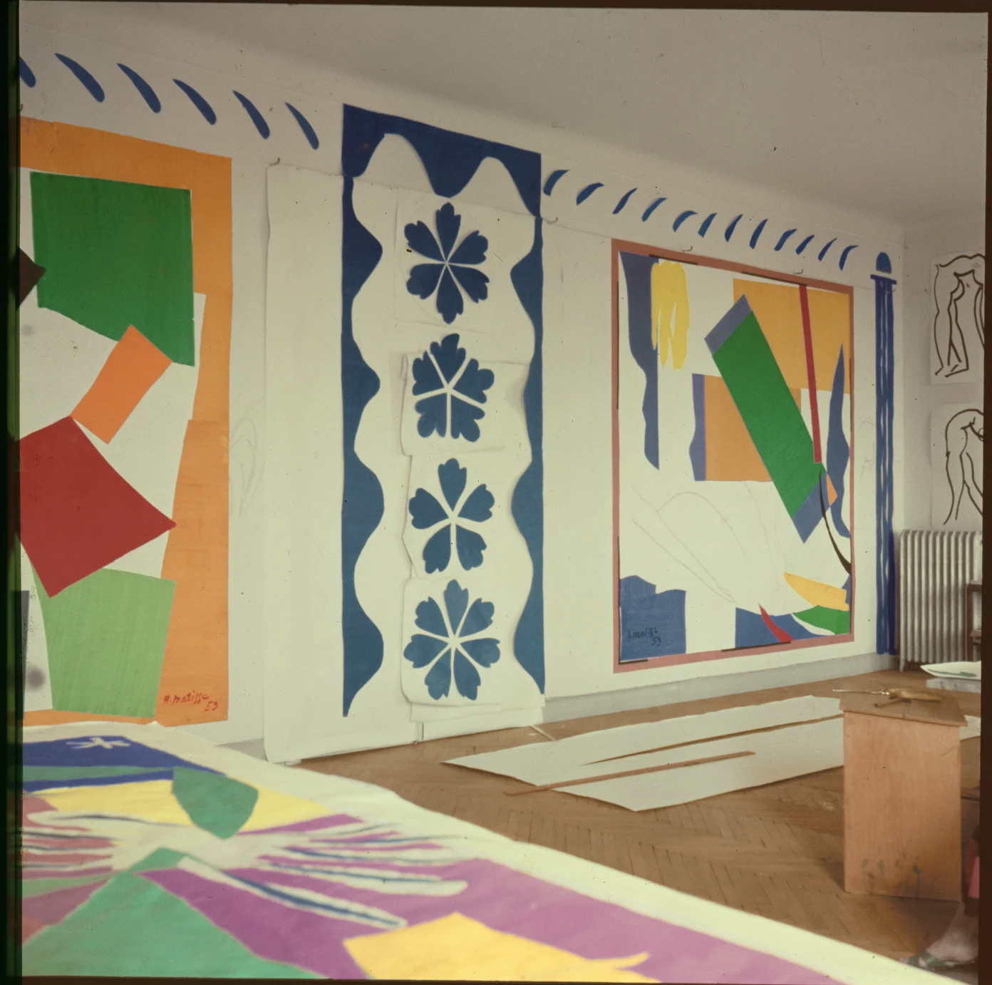 استوديو هنري مَتيس في نيس، Photo: Lydia Delectorskaya. © 2014 Succession H. Matisse١٩٥٤