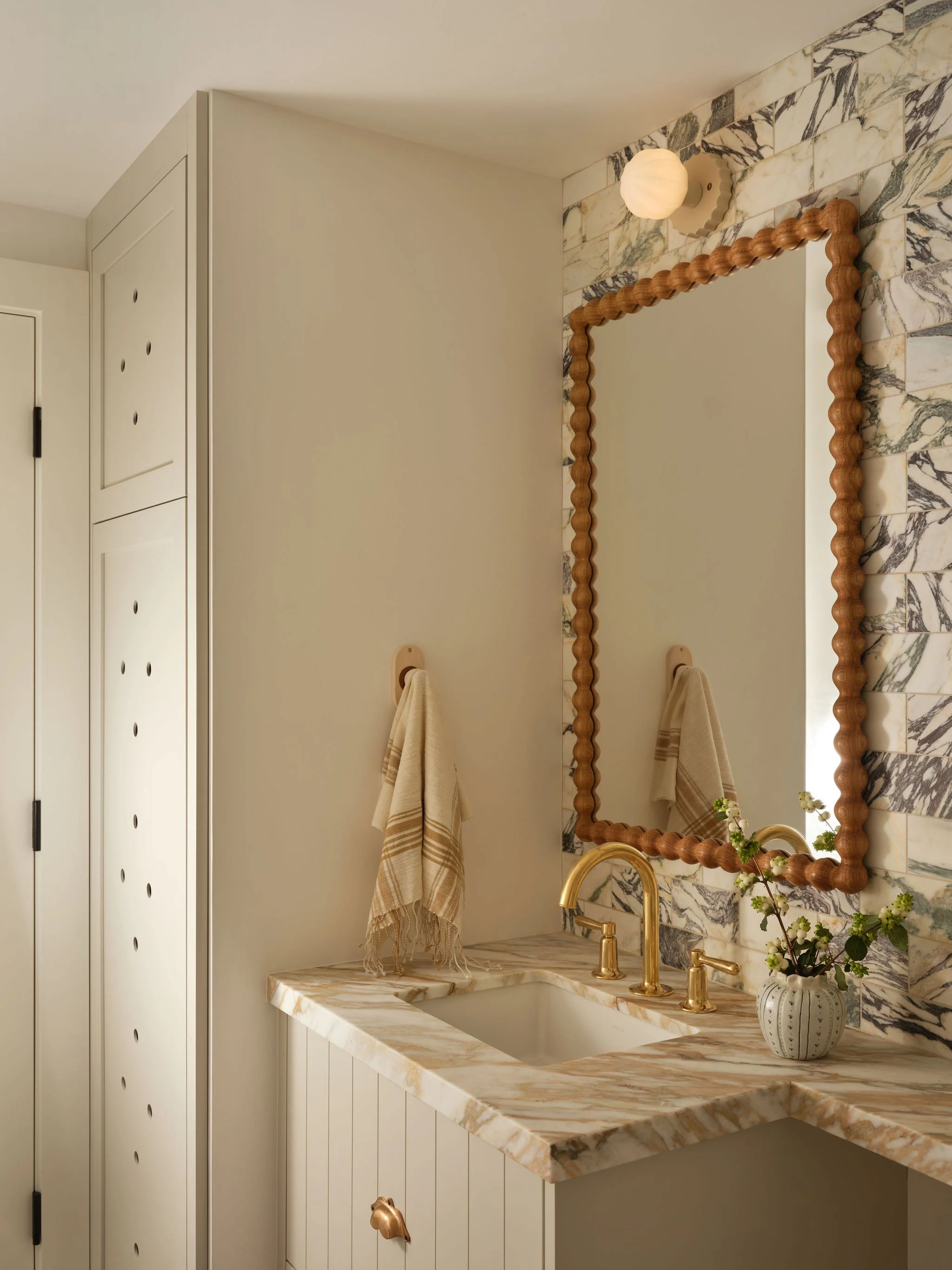 Seattle Interior Designer House Boat Guest Bathroom