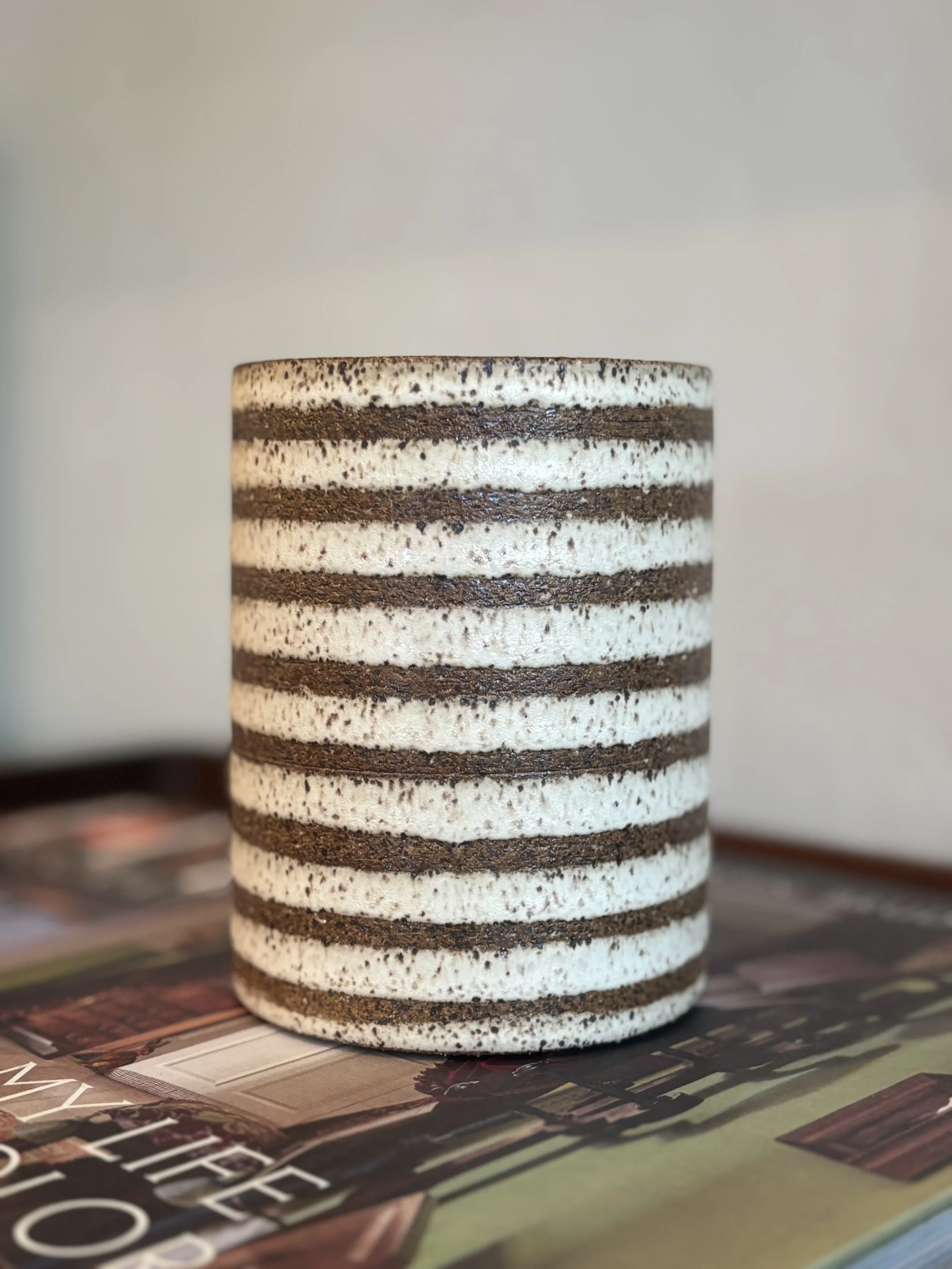 Striped Inset Vase