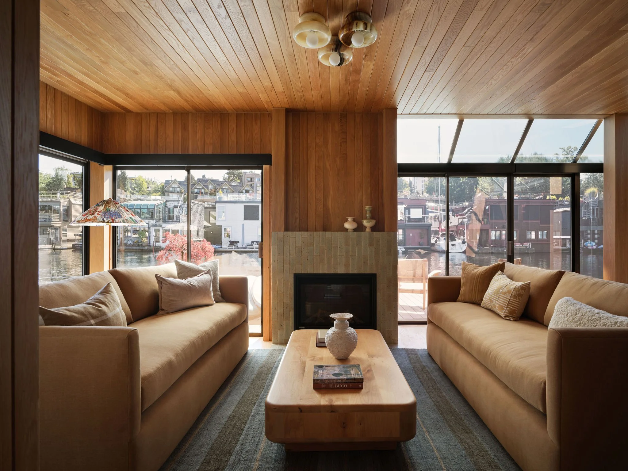 Seattle Interior Designer House Boat Living Room