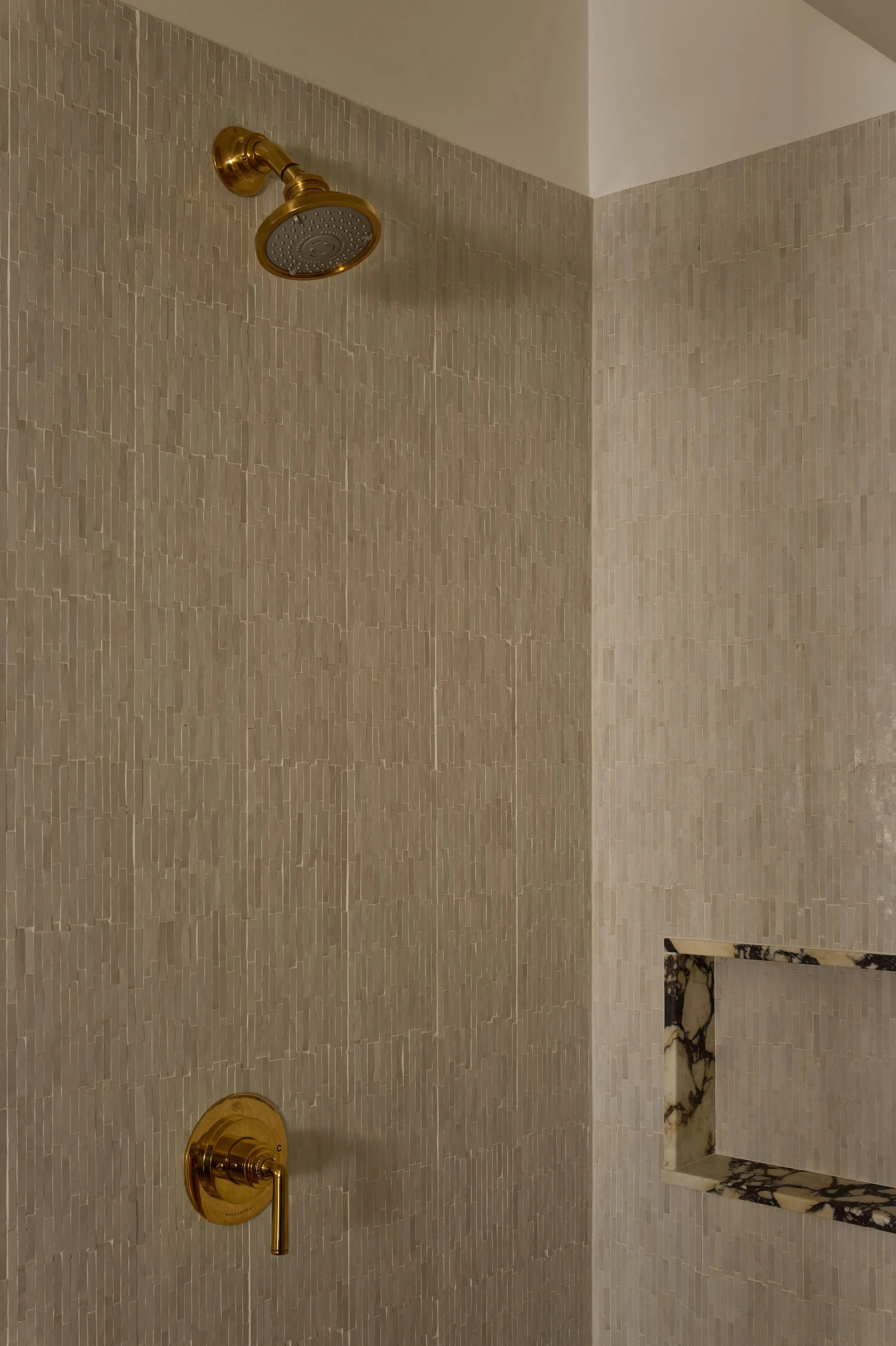 Seattle Interior Designer House Boat Primary Bathroom