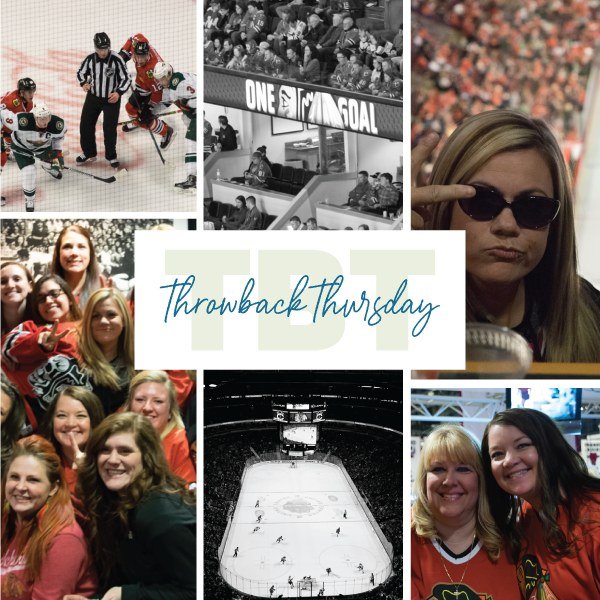 #TBT to our Chicago Blackhawks team outing in 2016! Though it's right in our backyard, for many of us, it was our first game. What better way to experience it than with unlimited snacks, swag, and the live rendition of the national anthem by Jim Corn