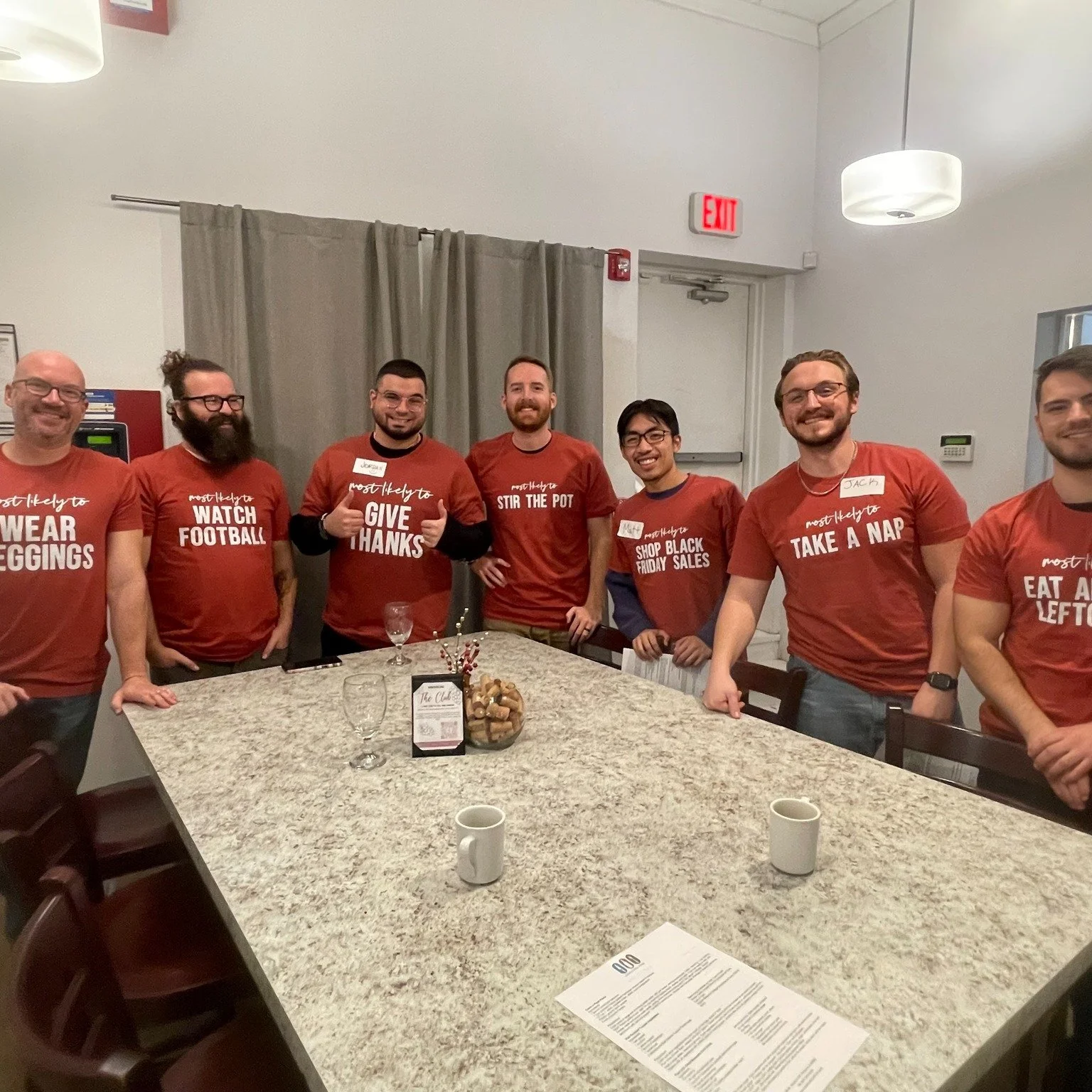 Photos may not capture the amazing smells, but they definitely captured the smiles. Friendsgiving at Cook, Cork, &amp; Fork was full of flavor, laughter, and gratitude for another year with this crew. 🍝✨