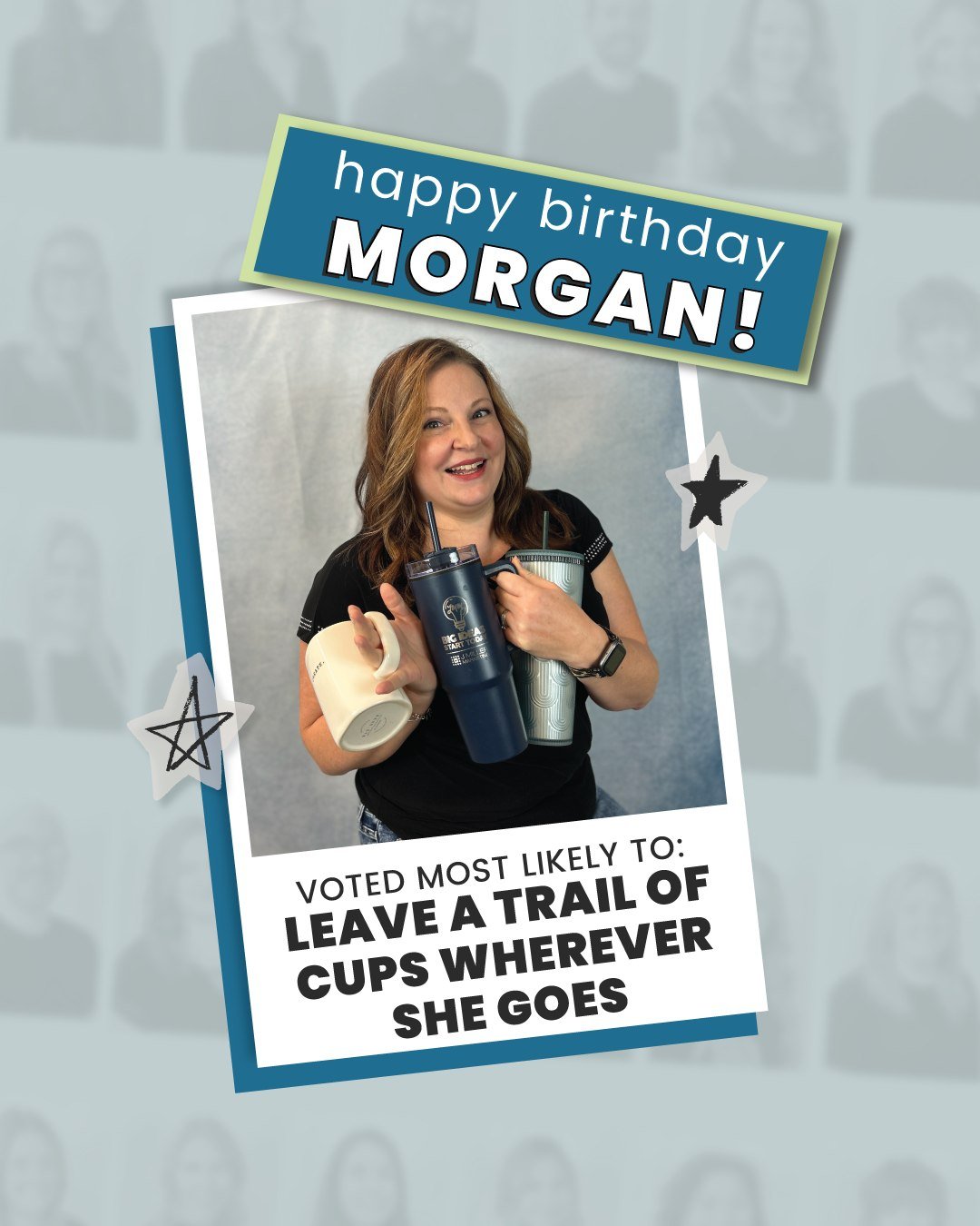 Happy Birthday, Morgan! 🎉
Voted Most Likely to Leave a Trail of Cups Wherever She Goes.
Evidence everywhere! 🎂