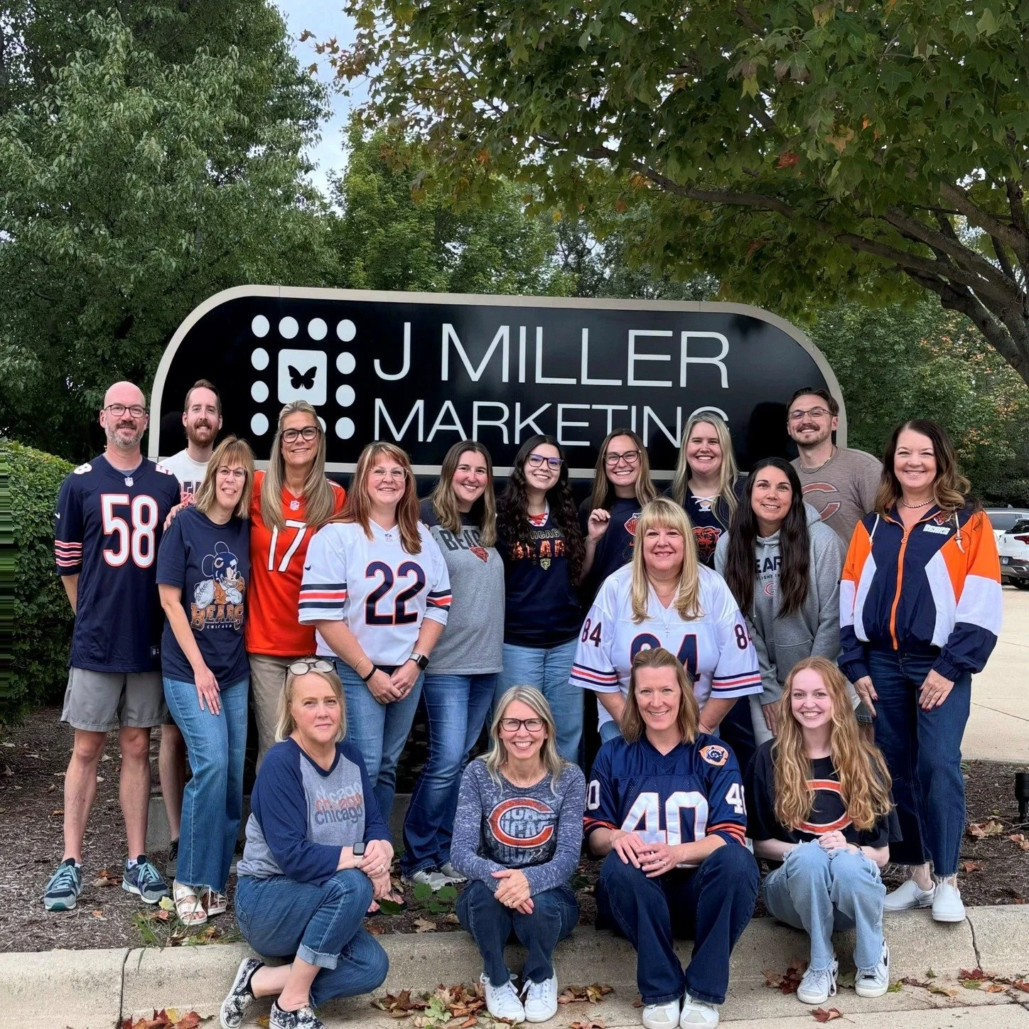 🐻 Bear Down, Chicago! 🏈

The JMM team is geared up and ready for Bears football! We&rsquo;re kicking off the season in our Bears wear and hoping this is the start of a great season. 🧡💙

Who else is ready for Sunday?! 🙌