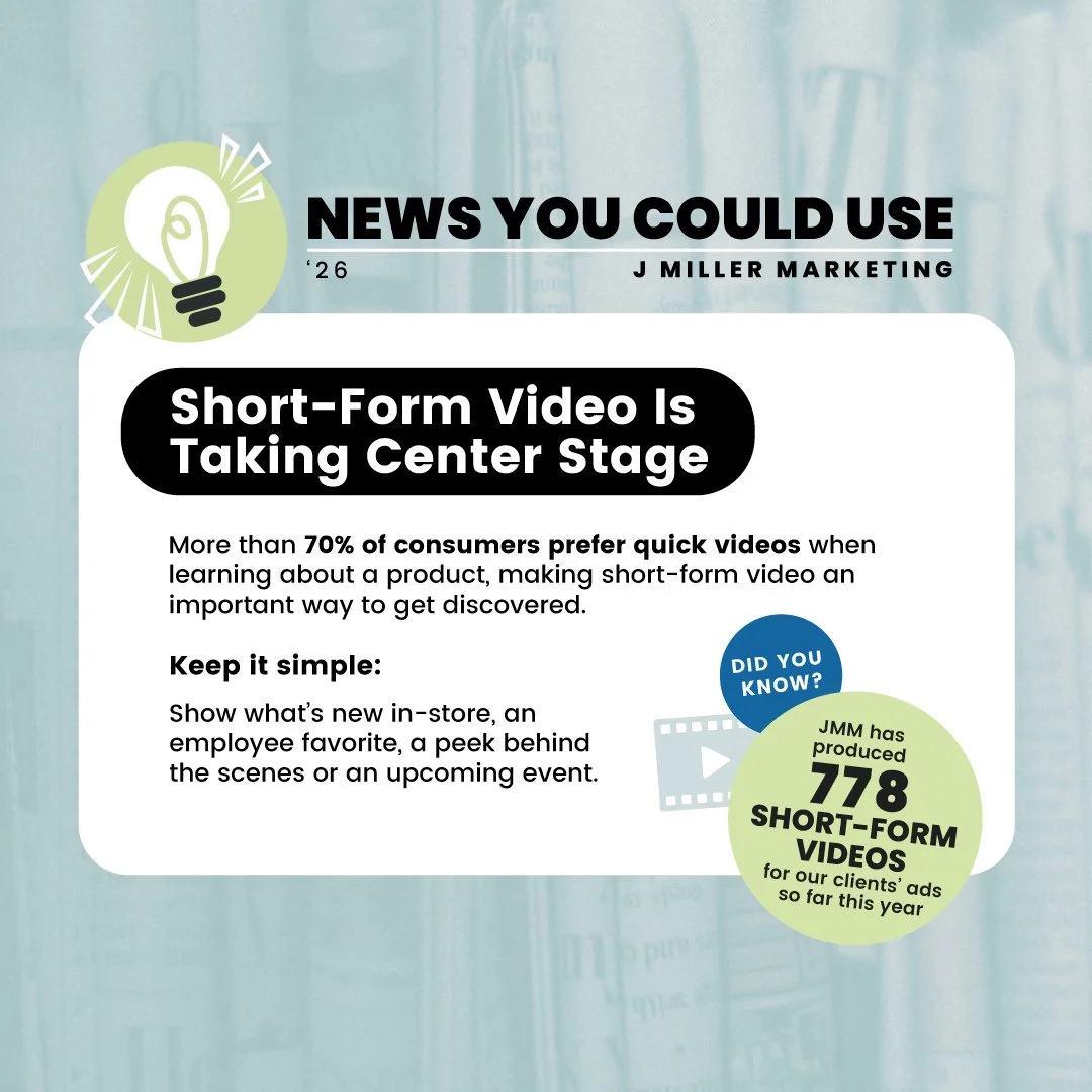 Short-form video isn&rsquo;t just a trend. It&rsquo;s become one of the ways consumers prefer to discover and learn about products. 🎥 And it doesn&rsquo;t have to be complicated! New inventory, an upcoming event or even a quick peek behind the scene
