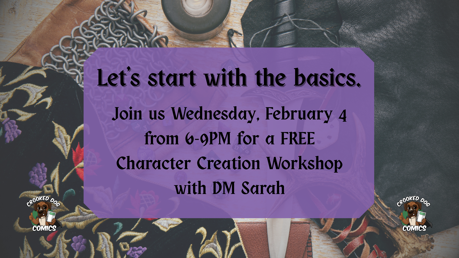 D&D Character Creation Workshop with DM Sarah