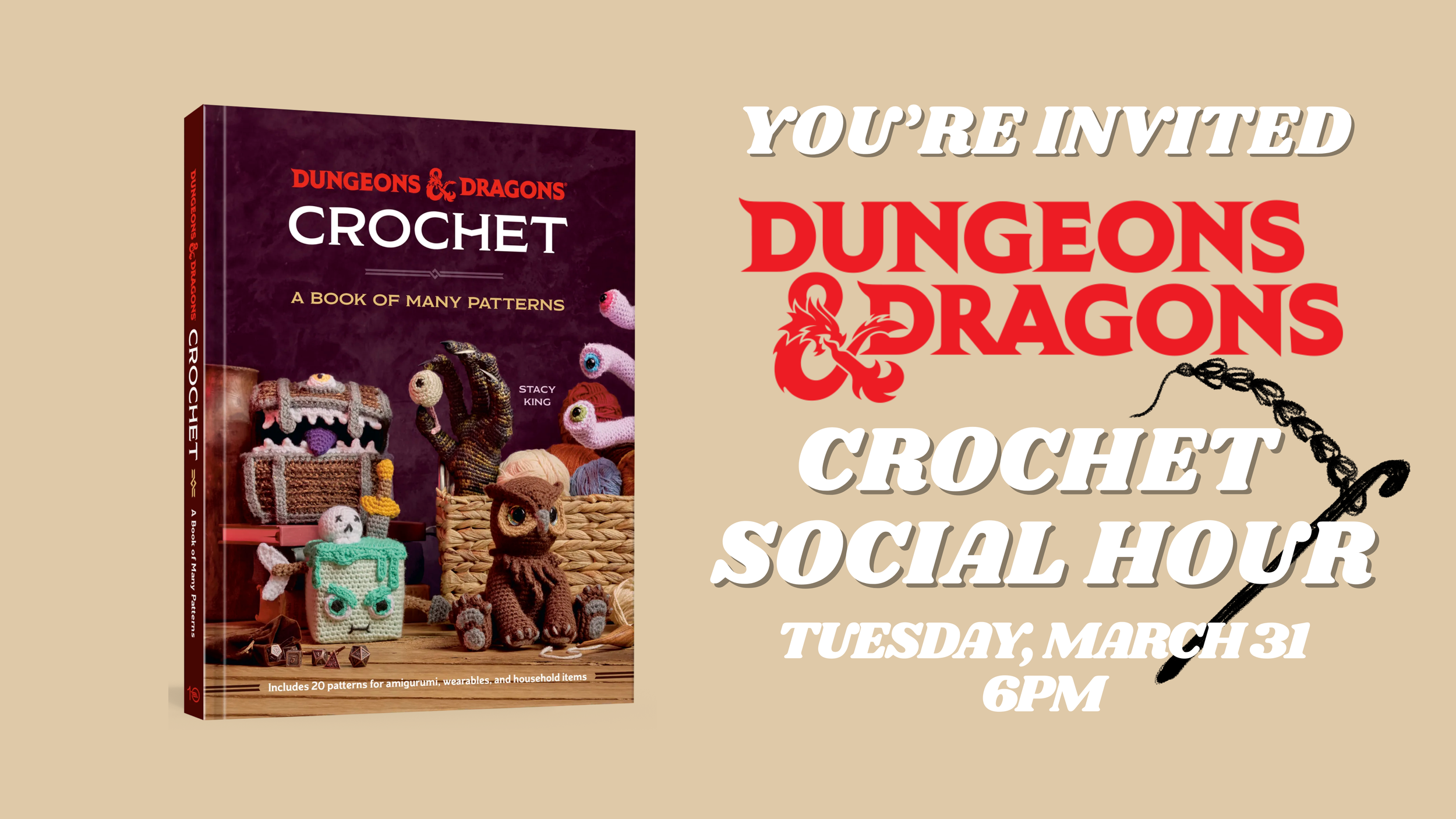 D&D Crochet Social Hour at Crooked Dog Comics