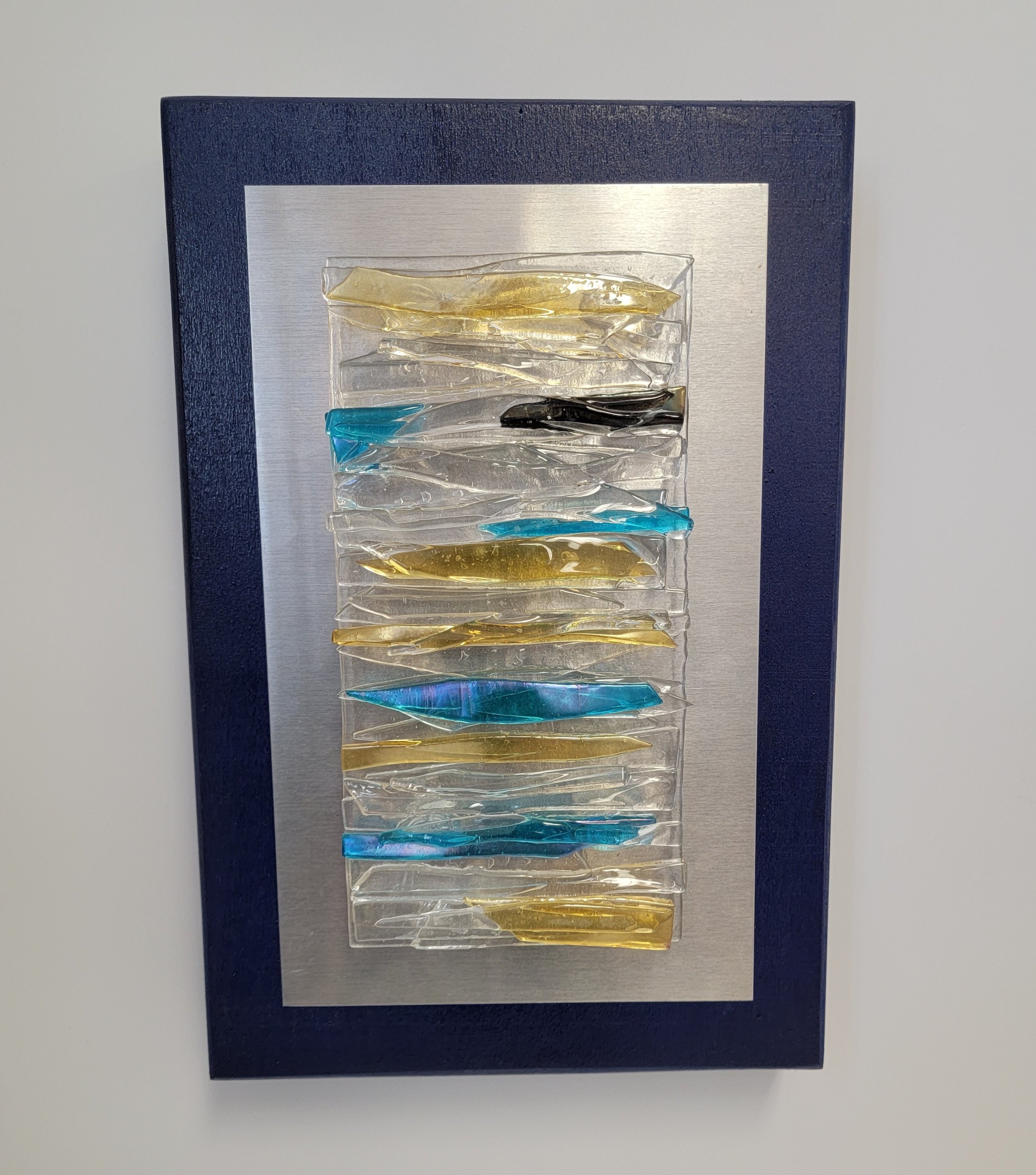 Fused Glass on Wood 12 x 8