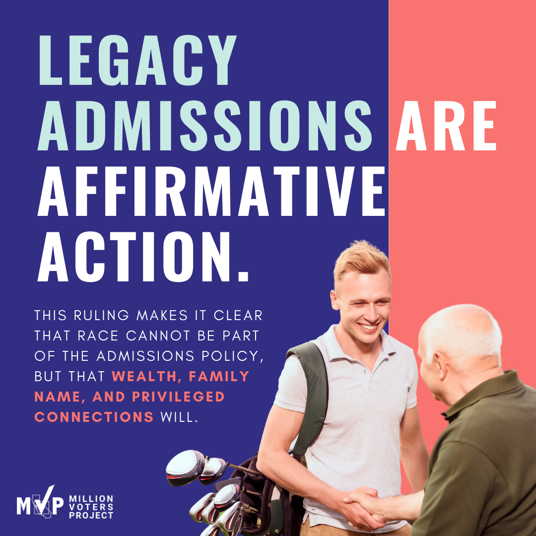  Legacy admissions are affirmative action 