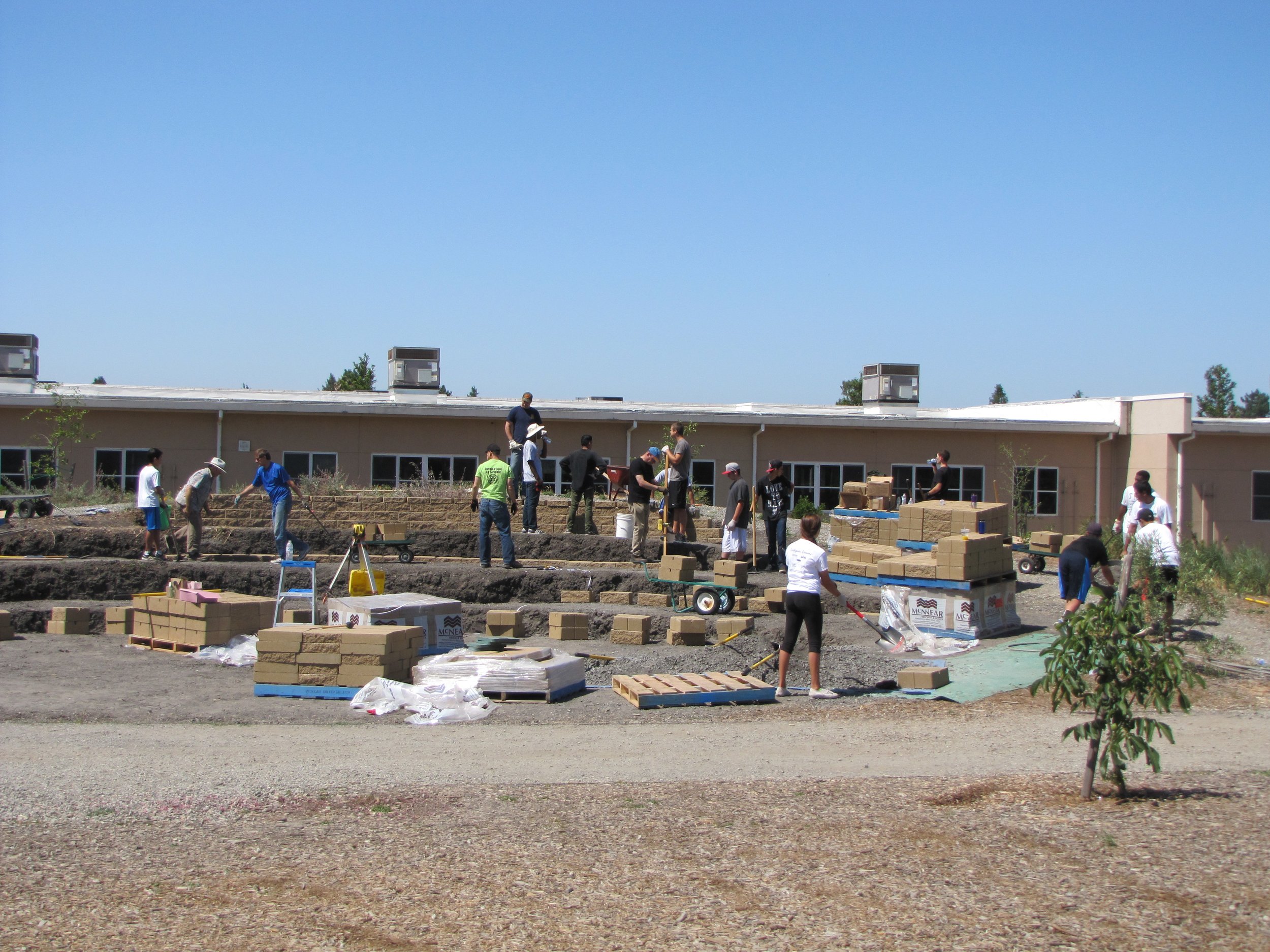 OLE 150 person Amphitheater constructed with help from students and Rotarians. 