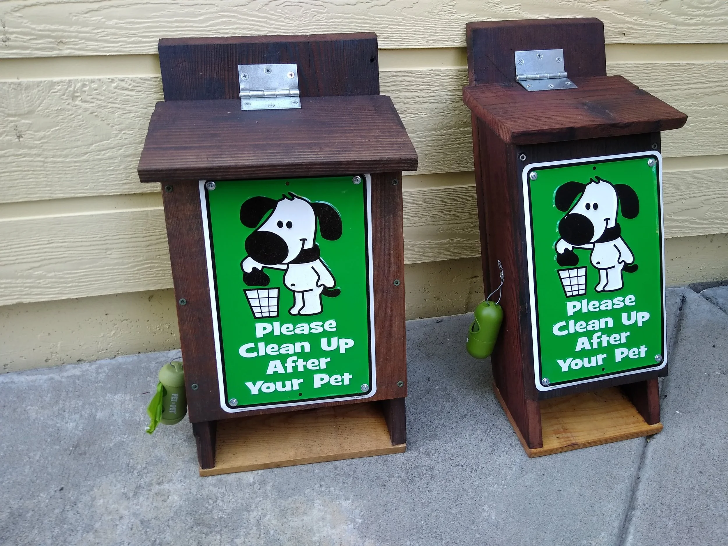 I built new doggie bag boxes to replace the broken ones in Shollenberger Park and have a team resupply bags. 