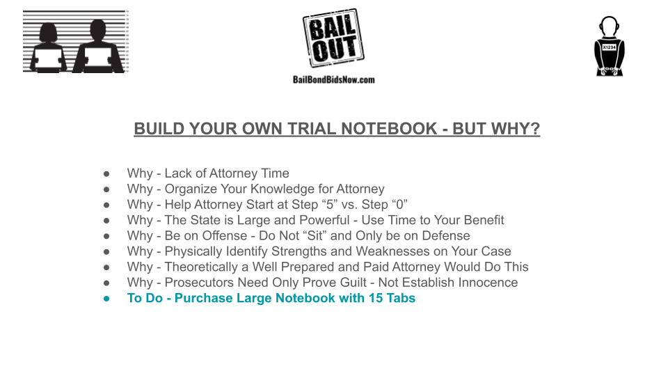 Texas Criminal Trial Preparation - Create a Trial Notebook
