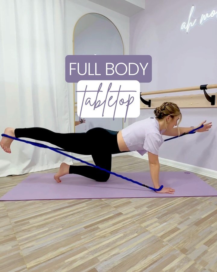 ✨ Full-Body Tabletop ✨

Grab your Flex Kord (or go bodyweight!) and get ready to challenge your core strength + total-body control. 💪🏼

➡️ Leg &amp; arm lift with cross-body shoulder tap (sneaky arm work!)

➡️ Cross-body shoulder taps with a static