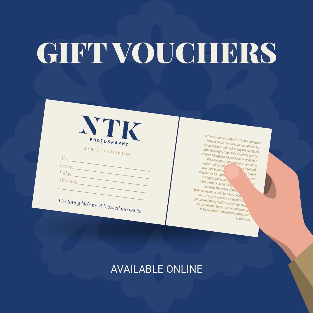 Gift vouchers available online!

The perfect gift for birthdays, Christmas, new parents, friends and family.

You get to choose how much you want to spend and allow someone to create everlasting memories.

#giftvoucher #family #friends #newborn #even