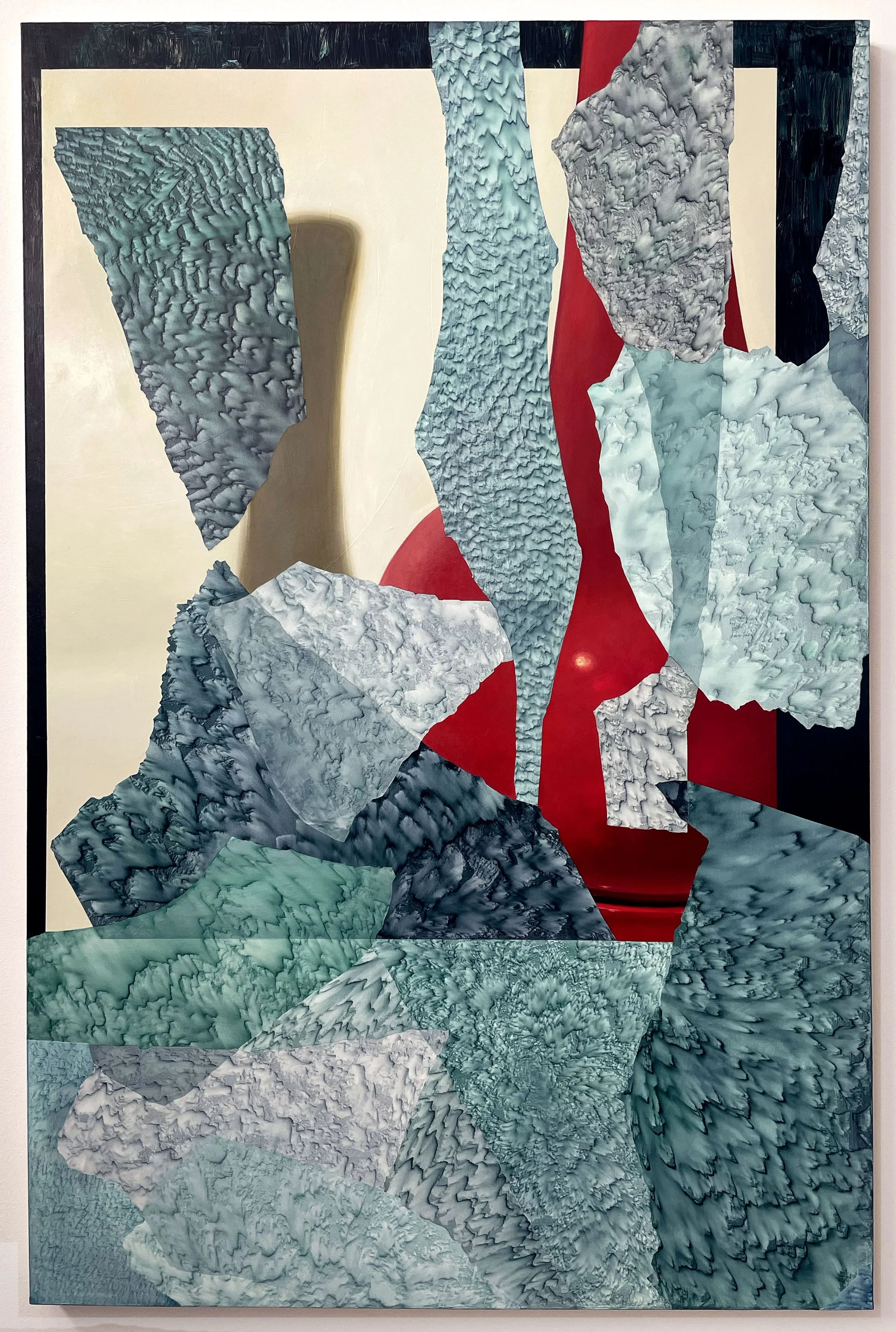 One Must Be So Careful These Days, oil and acrylic on canvas, 70 x 46 inches, 2025