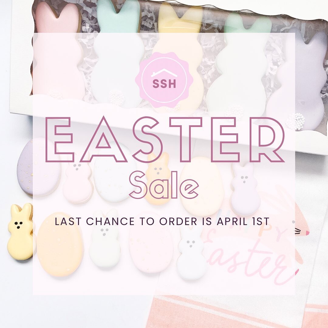 Get your orders in!!

Tomorrow, Saturday April 1st is the last day to order Easter cookies. I have two pickup dates available: April 6th 4:30-6pm in KESWICK and April 7th 3-6pm in ANGUS

#samanthassweethouse #customcookies #cookiesofinstagram #anguso